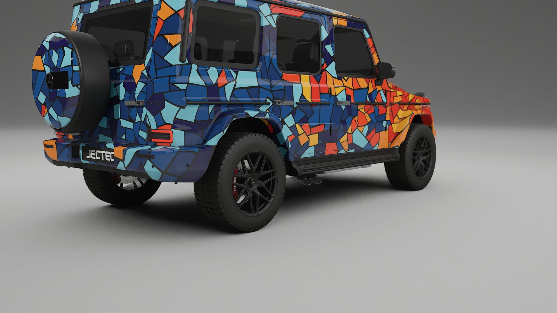 Mercedes G63 AMG W463A BARCELONA – Ontworpen Wrap PPF Kit van Printbaar Polyurethaanfolie