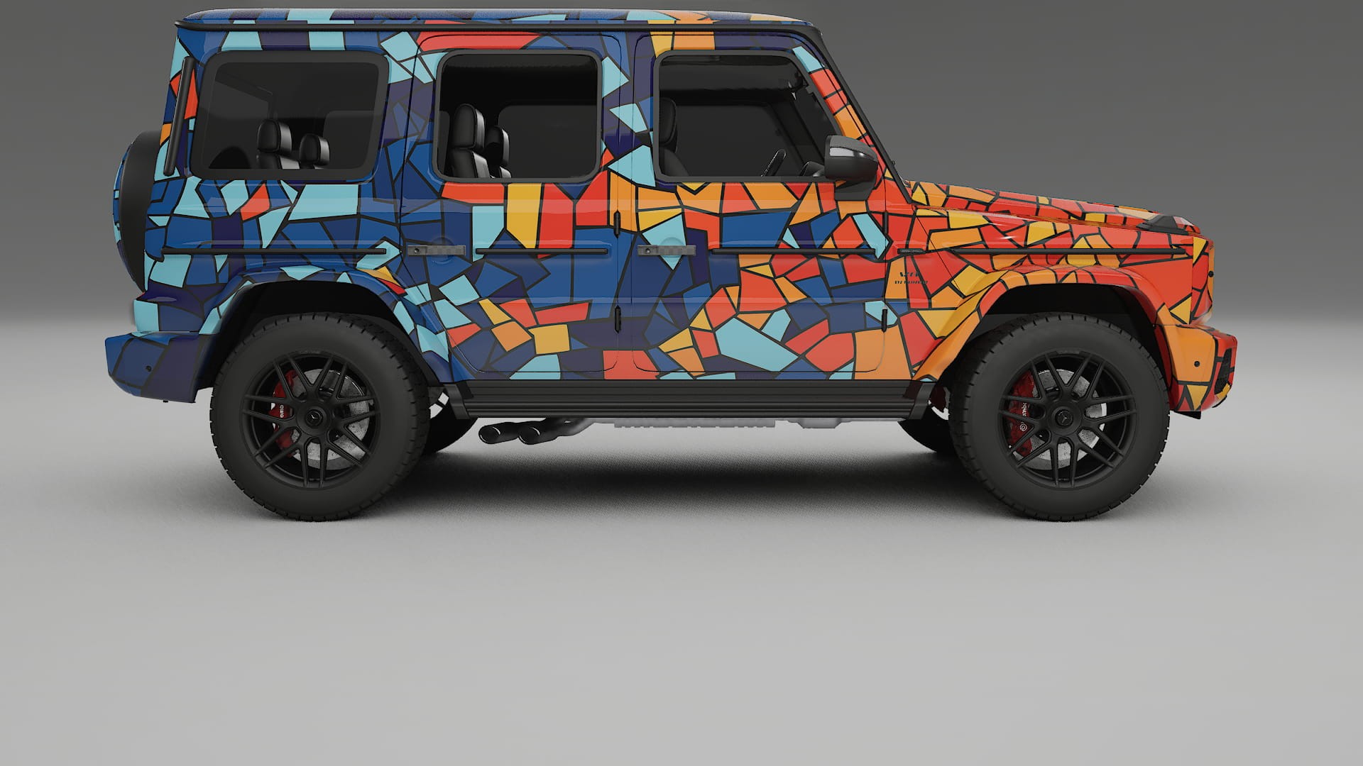 Mercedes G63 AMG W463A BARCELONA – Ontworpen Wrap PPF Kit van Printbaar Polyurethaanfolie