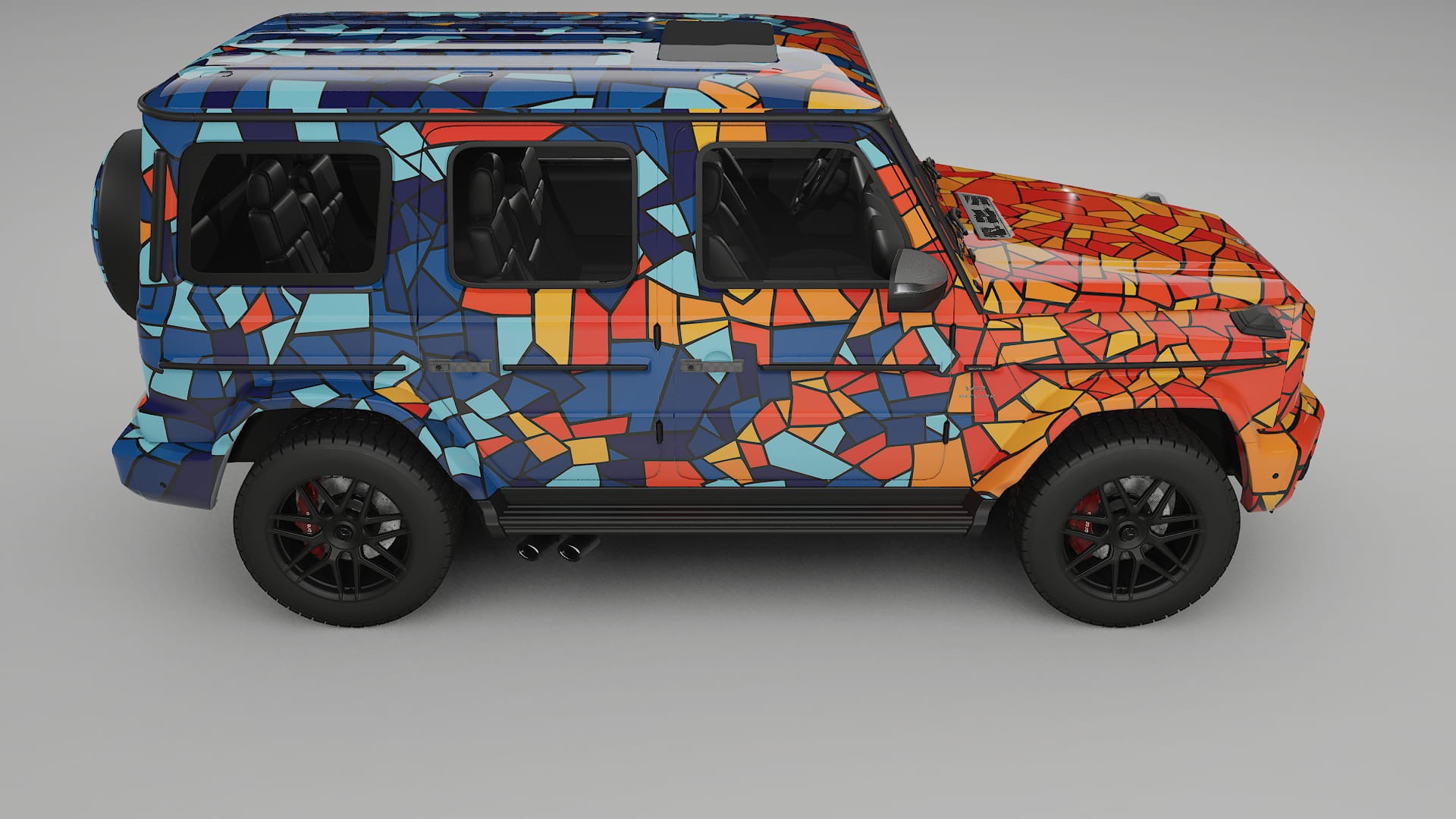 Mercedes G63 AMG W463A BARCELONA – Ontworpen Wrap PPF Kit van Printbaar Polyurethaanfolie