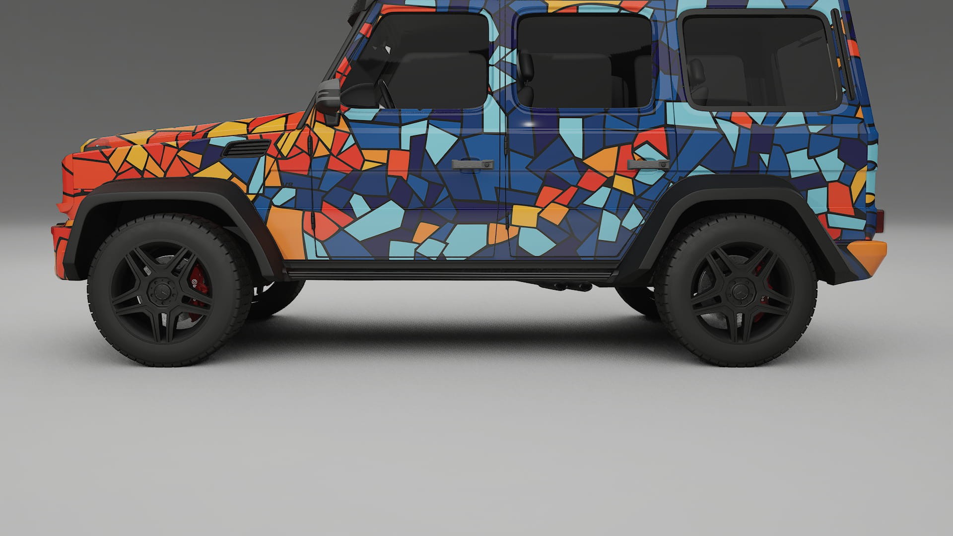 Mercedes G-class 4x4 W463 BARCELONA – Ontworpen Wrap PPF Kit van Printbaar Polyurethaanfolie