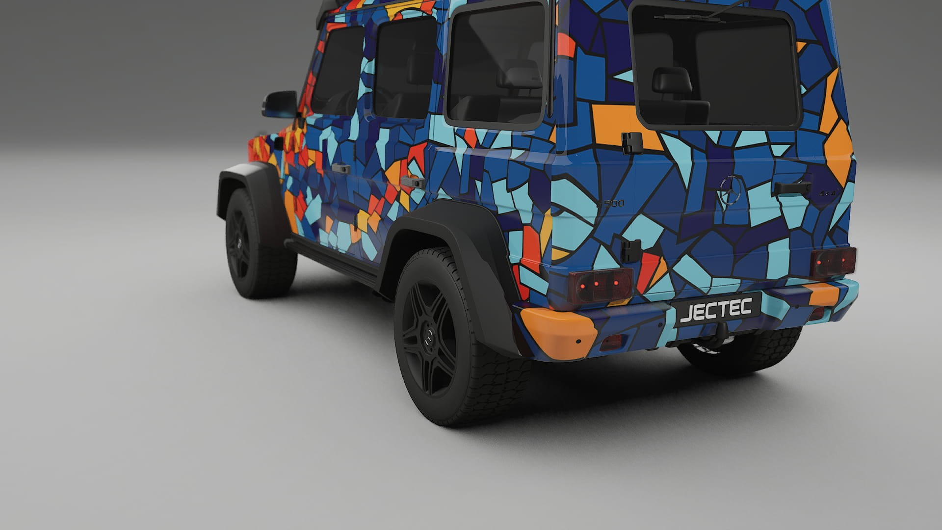 Mercedes G-class 4x4 W463 BARCELONA – Ontworpen Wrap PPF Kit van Printbaar Polyurethaanfolie