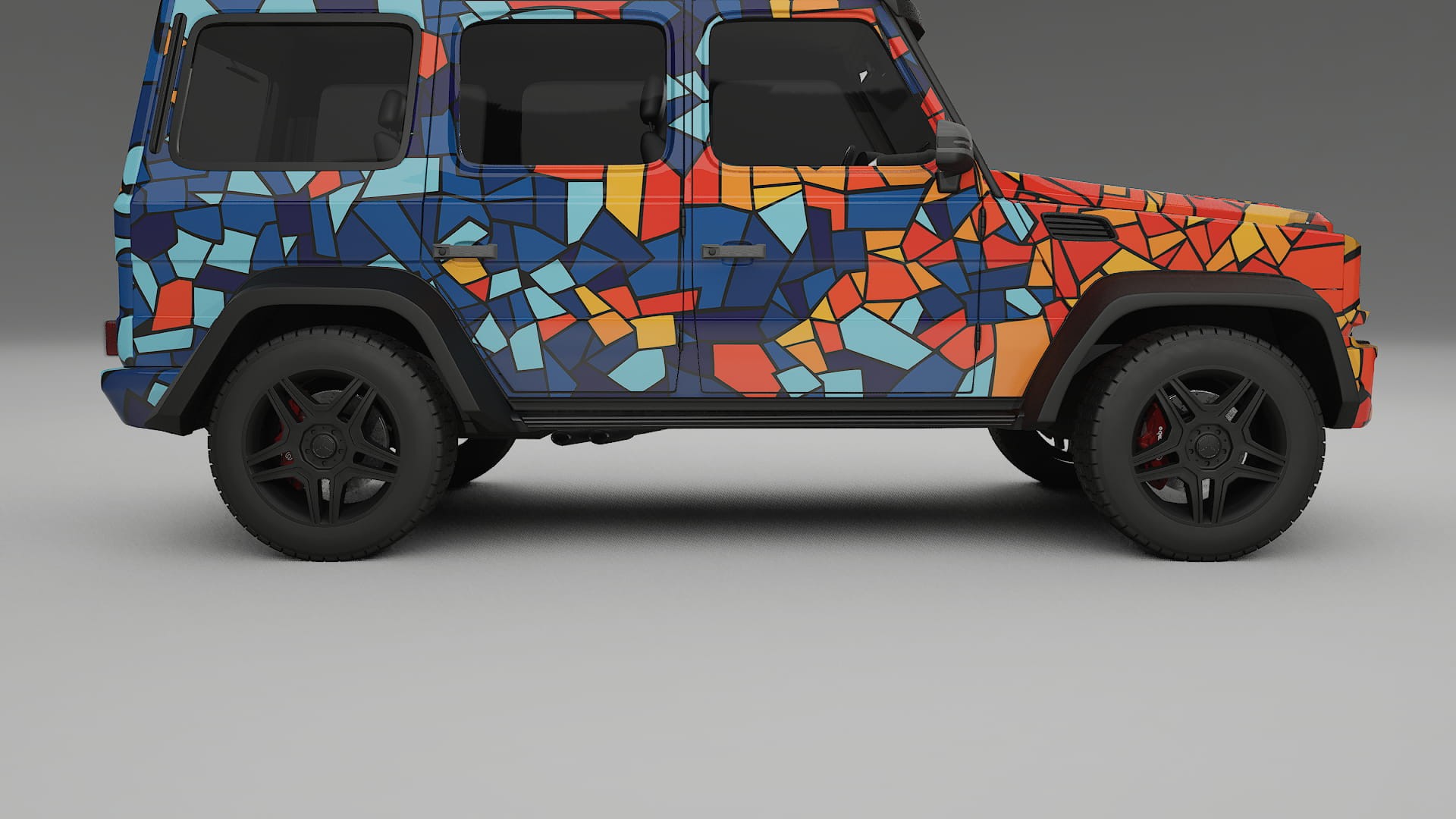 Mercedes G-class 4x4 W463 BARCELONA – Ontworpen Wrap PPF Kit van Printbaar Polyurethaanfolie