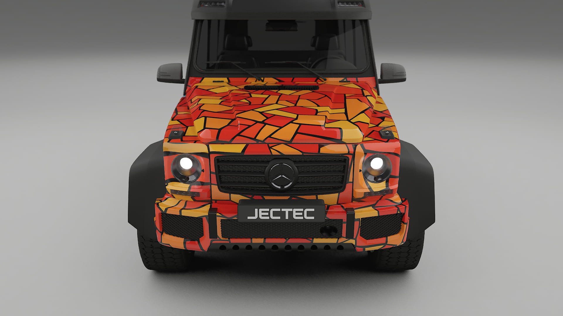 Mercedes G-class 4x4 W463 BARCELONA – Ontworpen Wrap PPF Kit van Printbaar Polyurethaanfolie