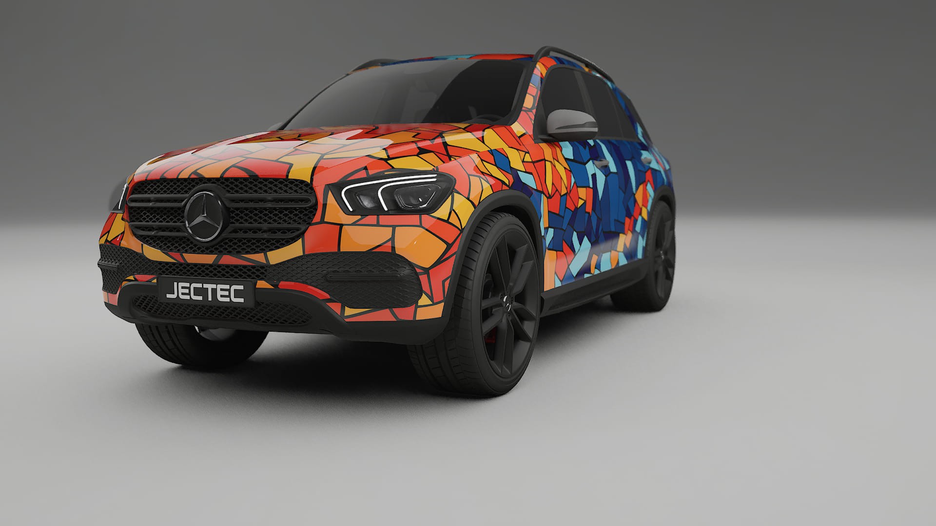 Mercedes GLE W167 BARCELONA – Ontworpen Wrap PPF Kit van Printbaar Polyurethaanfolie