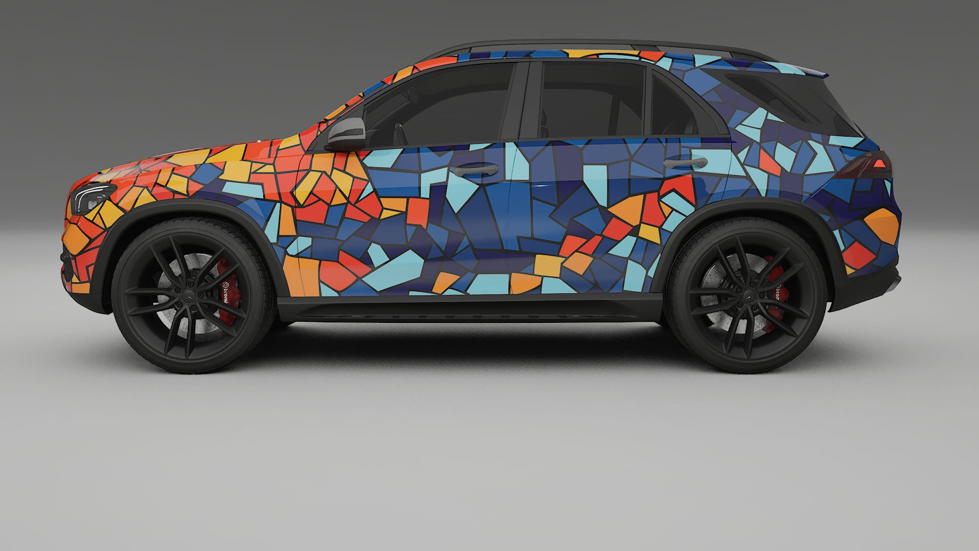 Mercedes GLE W167 BARCELONA – Ontworpen Wrap PPF Kit van Printbaar Polyurethaanfolie