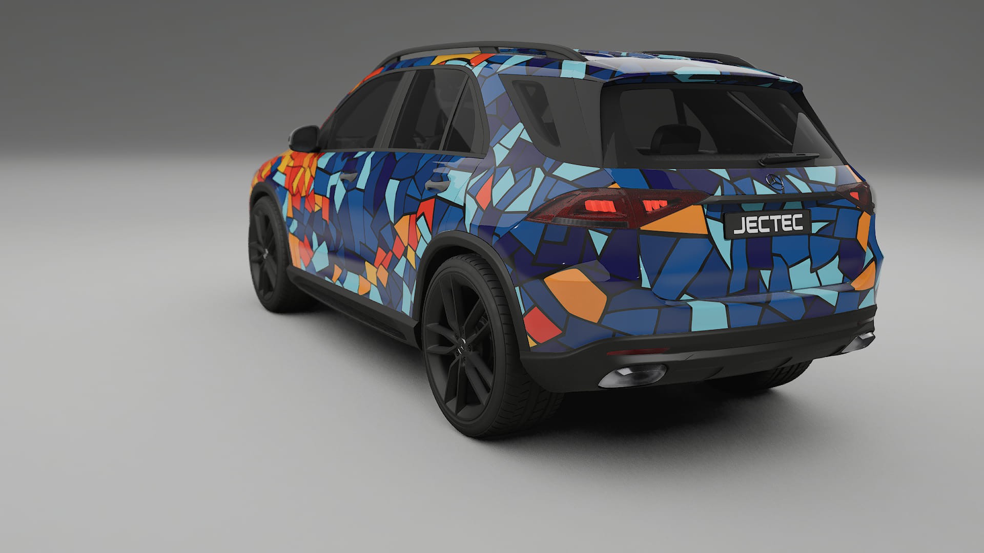 Mercedes GLE W167 BARCELONA – Ontworpen Wrap PPF Kit van Printbaar Polyurethaanfolie