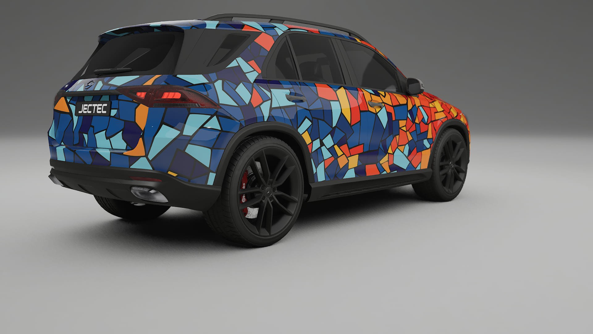 Mercedes GLE W167 BARCELONA – Ontworpen Wrap PPF Kit van Printbaar Polyurethaanfolie