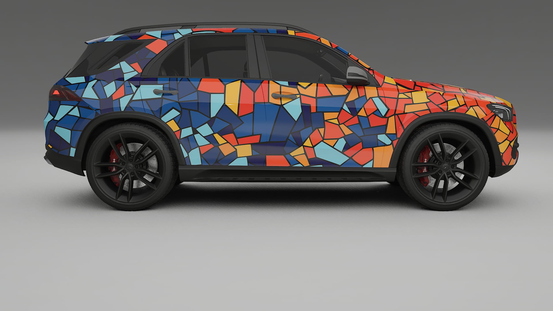 Mercedes GLE W167 BARCELONA – Ontworpen Wrap PPF Kit van Printbaar Polyurethaanfolie