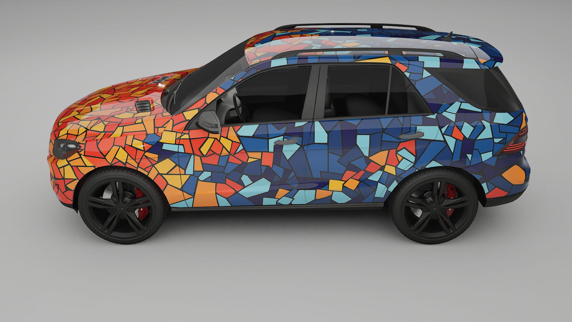 Mercedes M-class W166 BARCELONA – Ontworpen Wrap PPF Kit van Printbaar Polyurethaanfolie