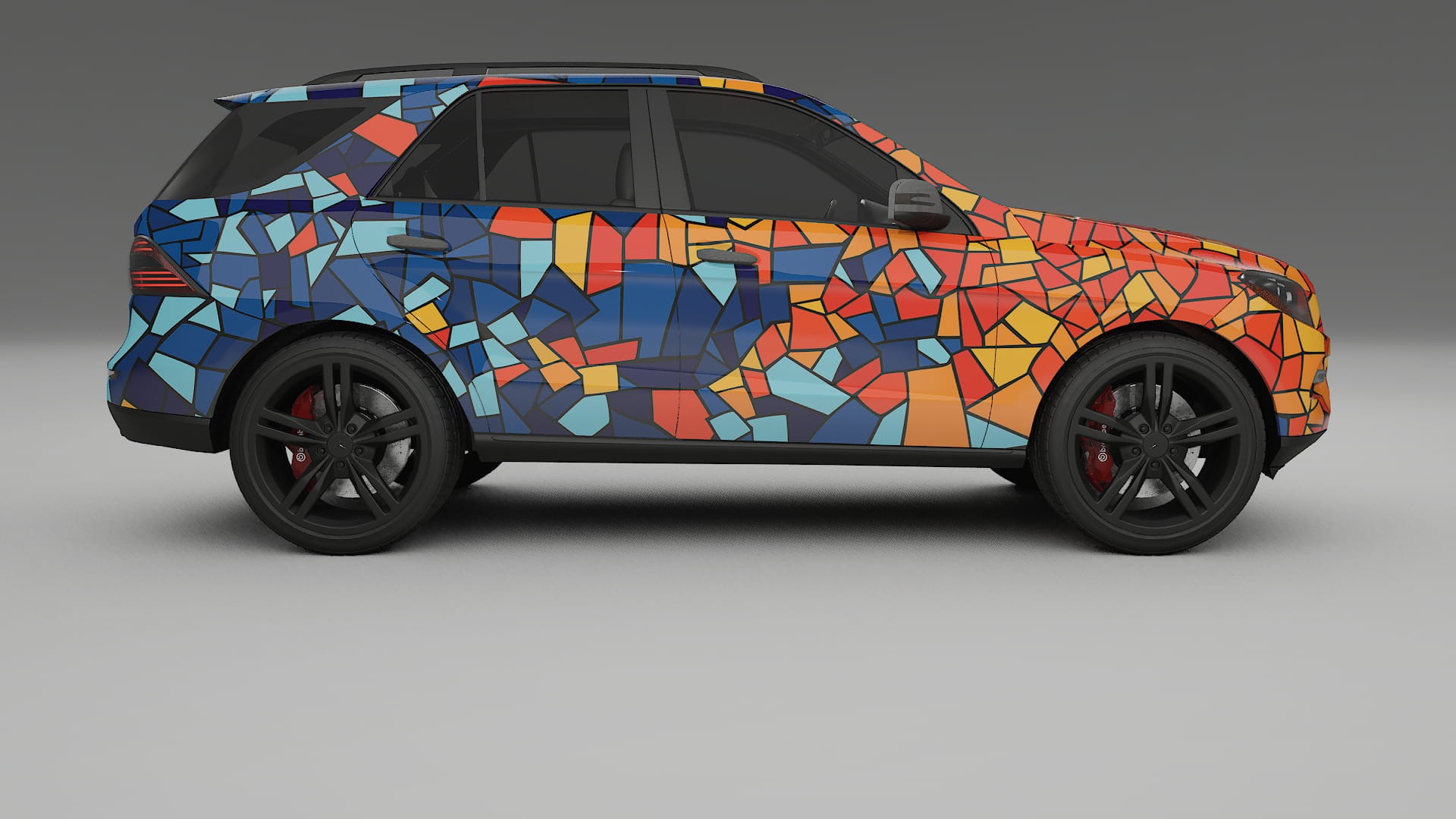 Mercedes M-class W166 BARCELONA – Ontworpen Wrap PPF Kit van Printbaar Polyurethaanfolie