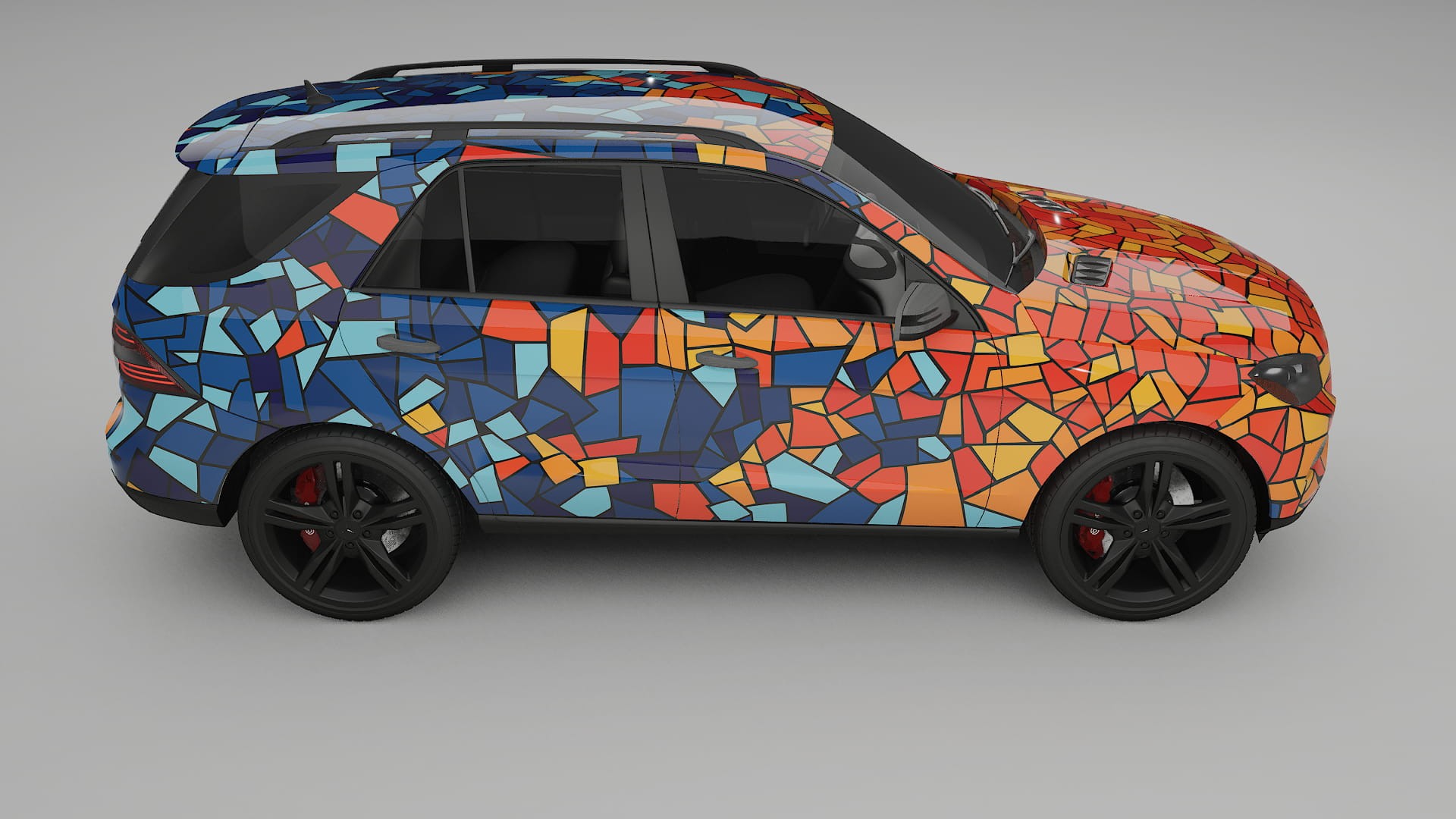 Mercedes M-class W166 BARCELONA – Ontworpen Wrap PPF Kit van Printbaar Polyurethaanfolie