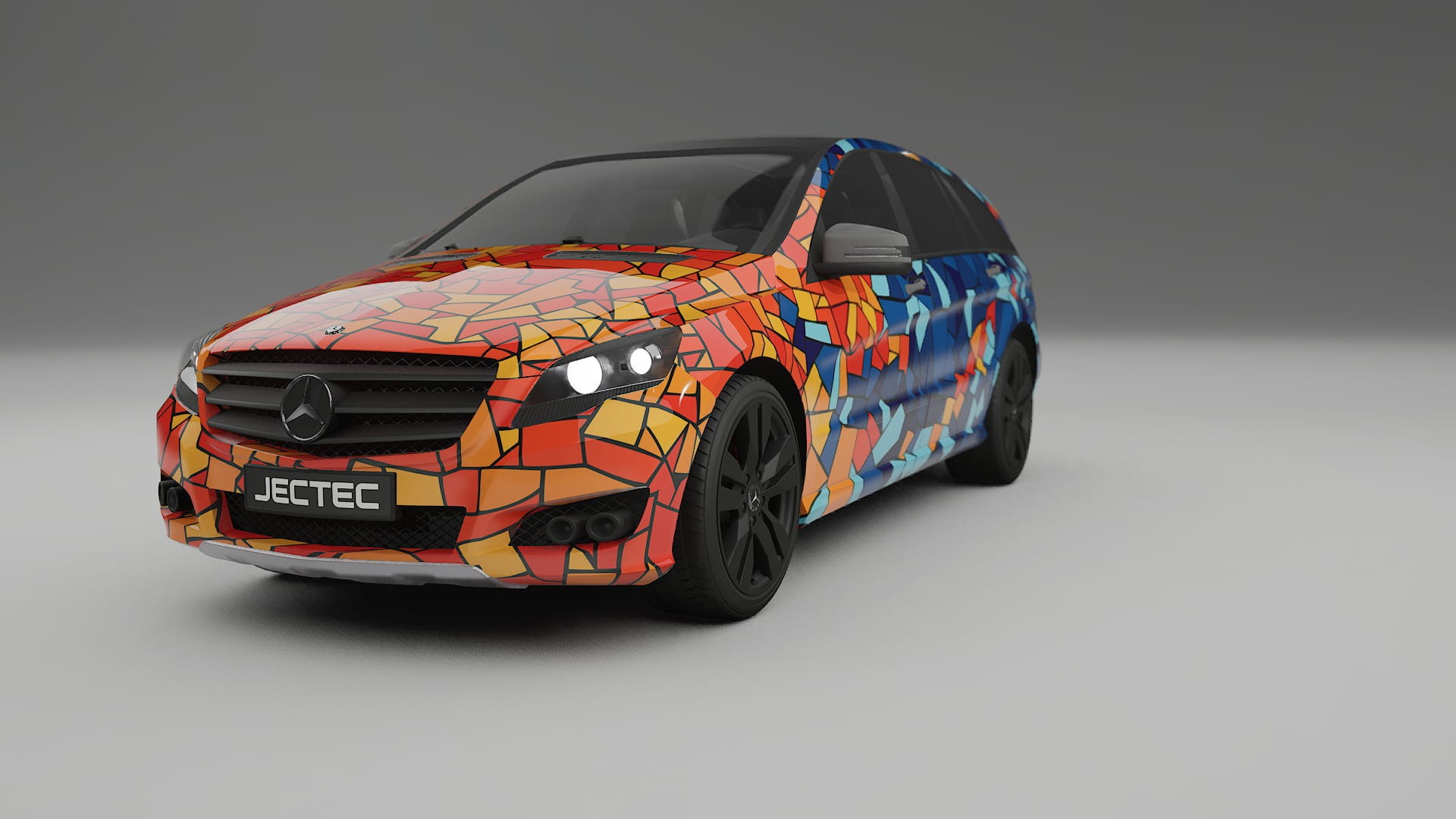 Mercedes R-class W251 facelift LCI BARCELONA – Ontworpen Wrap PPF Kit van Printbaar Polyurethaanfolie