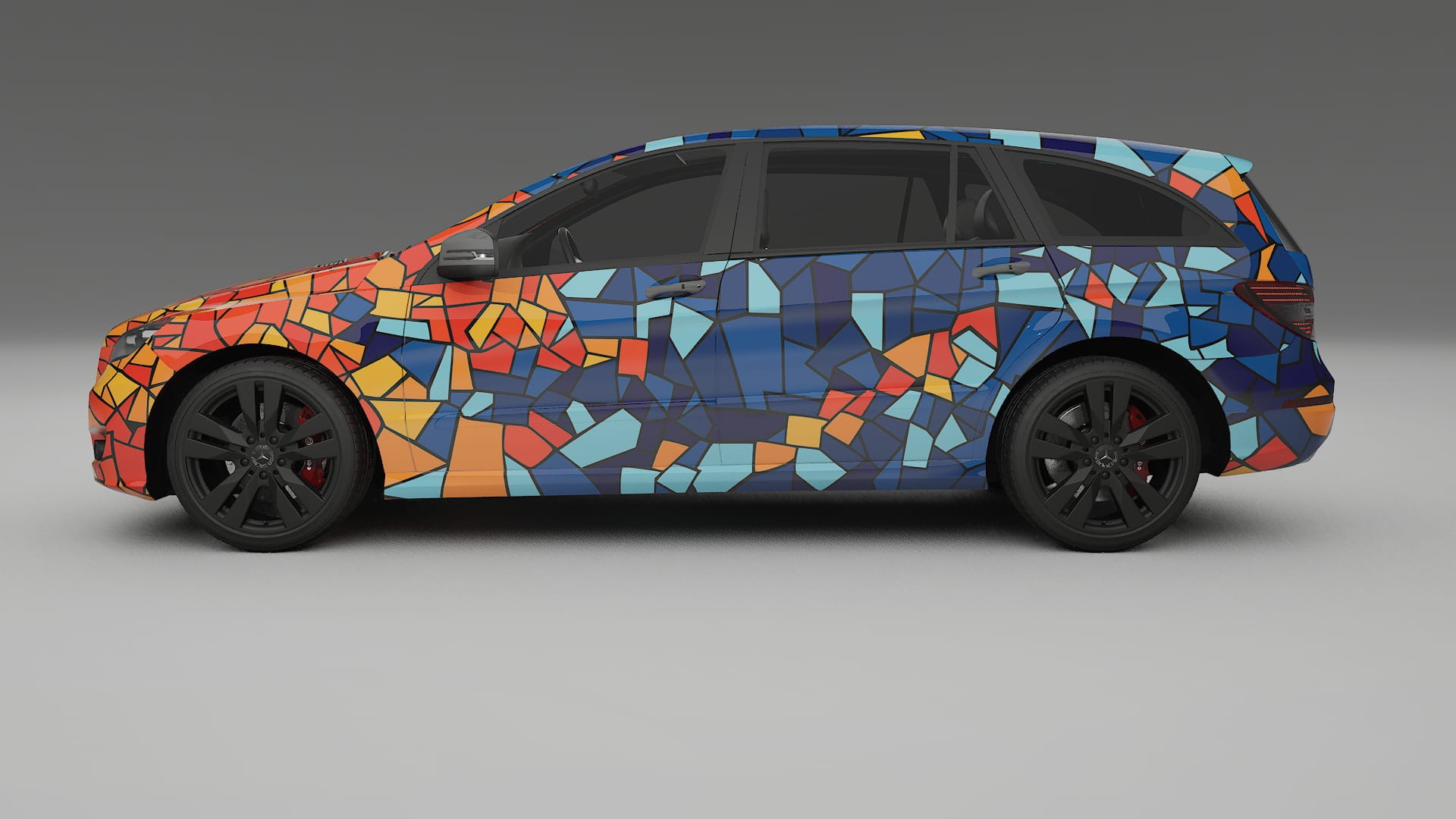 Mercedes R-class W251 facelift LCI BARCELONA – Ontworpen Wrap PPF Kit van Printbaar Polyurethaanfolie