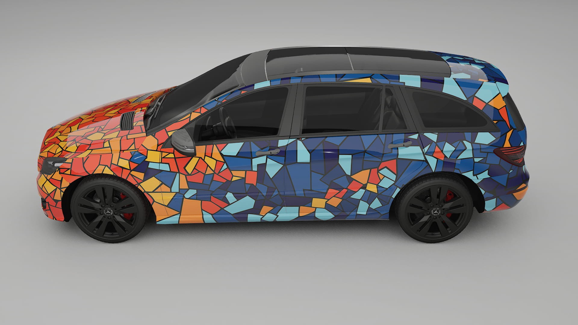 Mercedes R-class W251 facelift LCI BARCELONA – Ontworpen Wrap PPF Kit van Printbaar Polyurethaanfolie