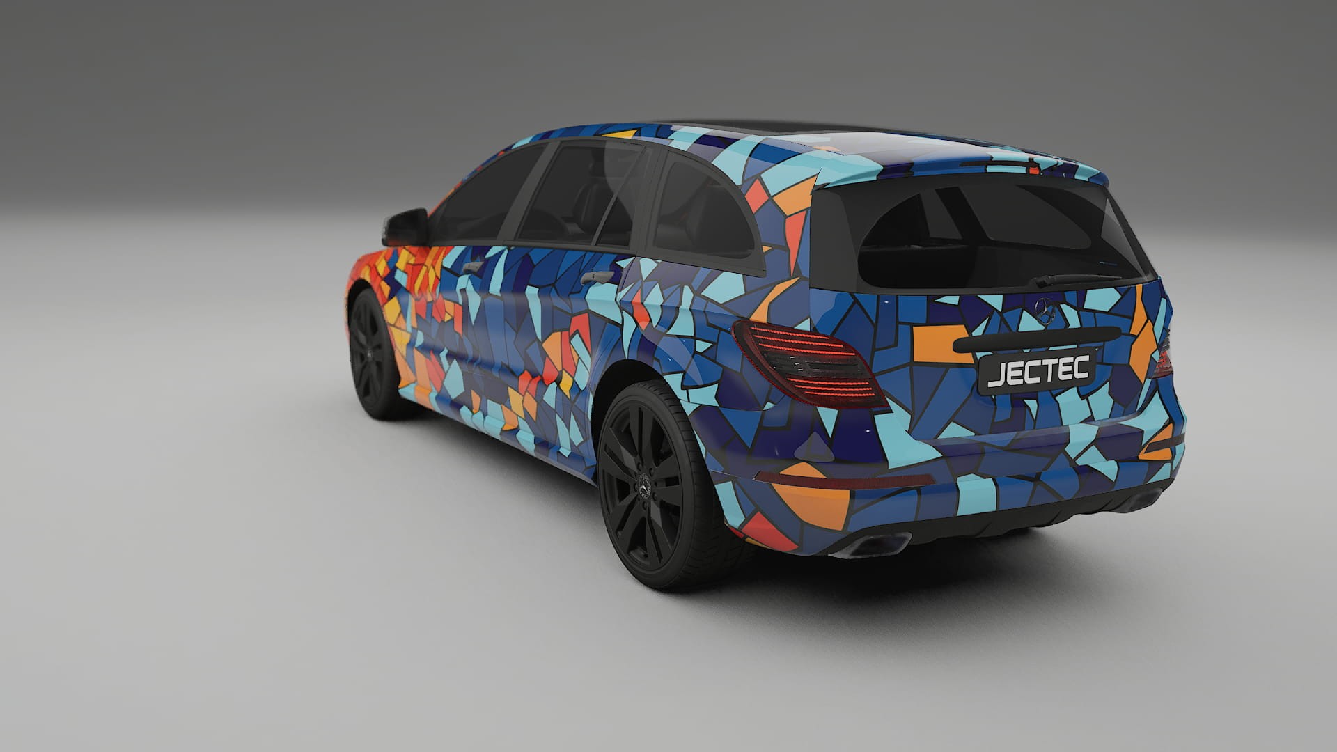 Mercedes R-class W251 facelift LCI BARCELONA – Ontworpen Wrap PPF Kit van Printbaar Polyurethaanfolie