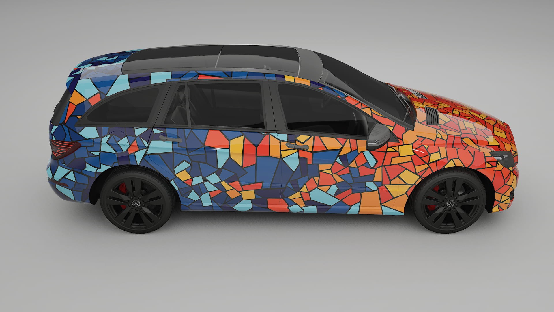 Mercedes R-class W251 facelift LCI BARCELONA – Ontworpen Wrap PPF Kit van Printbaar Polyurethaanfolie