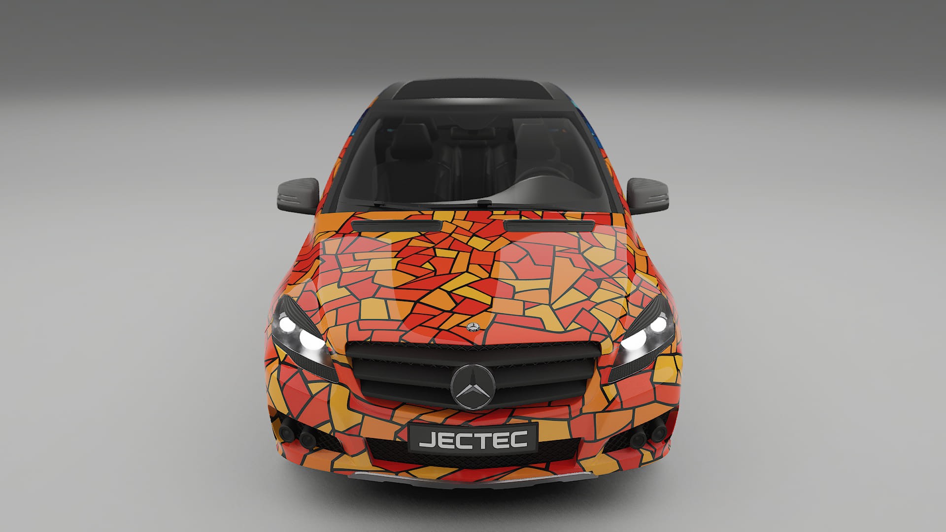 Mercedes R-class W251 facelift LCI BARCELONA – Ontworpen Wrap PPF Kit van Printbaar Polyurethaanfolie