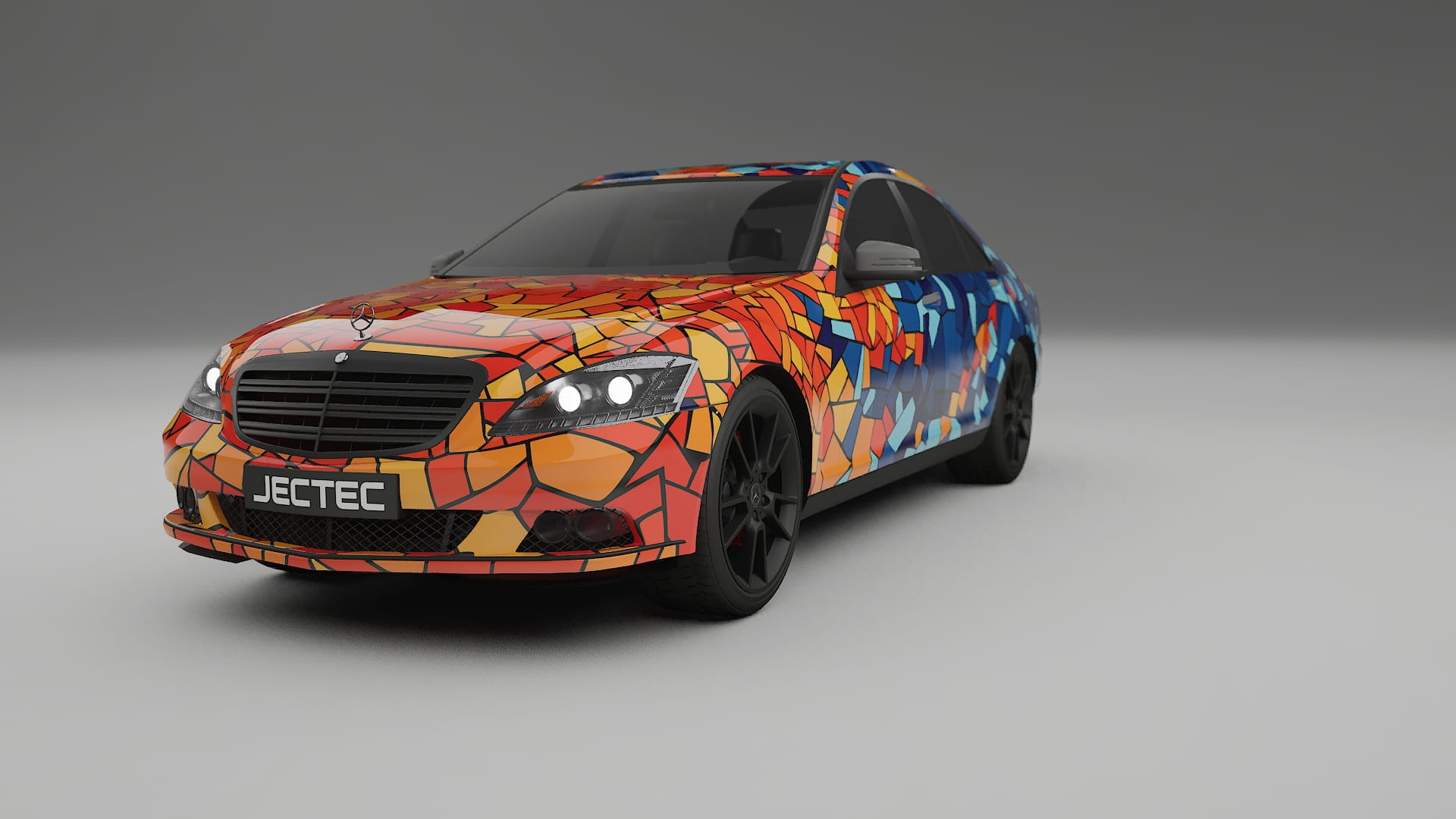 Mercedes S-class W221 facelift LCI BARCELONA – Ontworpen Wrap PPF Kit van Printbaar Polyurethaanfolie