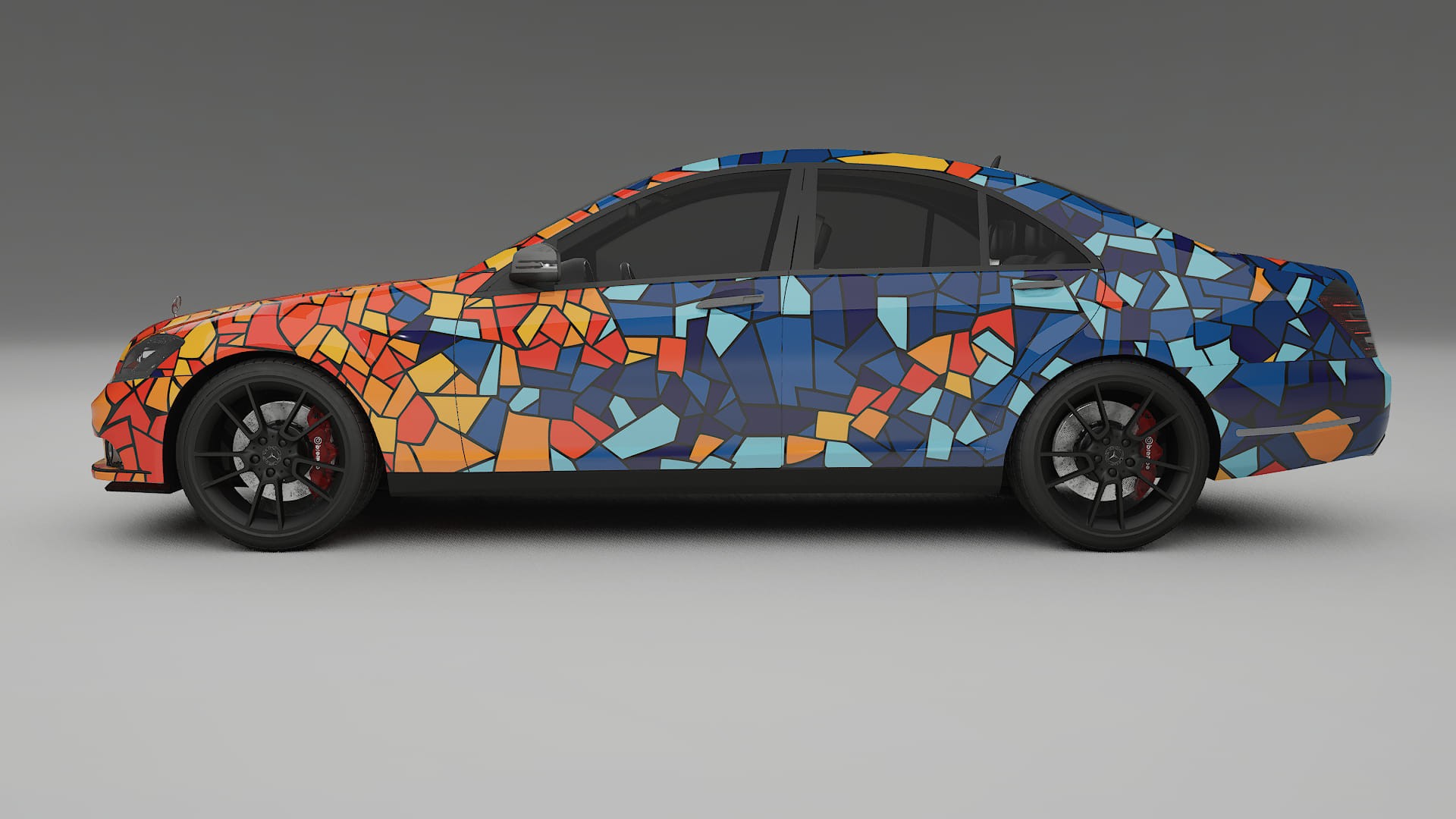 Mercedes S-class W221 facelift LCI BARCELONA – Ontworpen Wrap PPF Kit van Printbaar Polyurethaanfolie