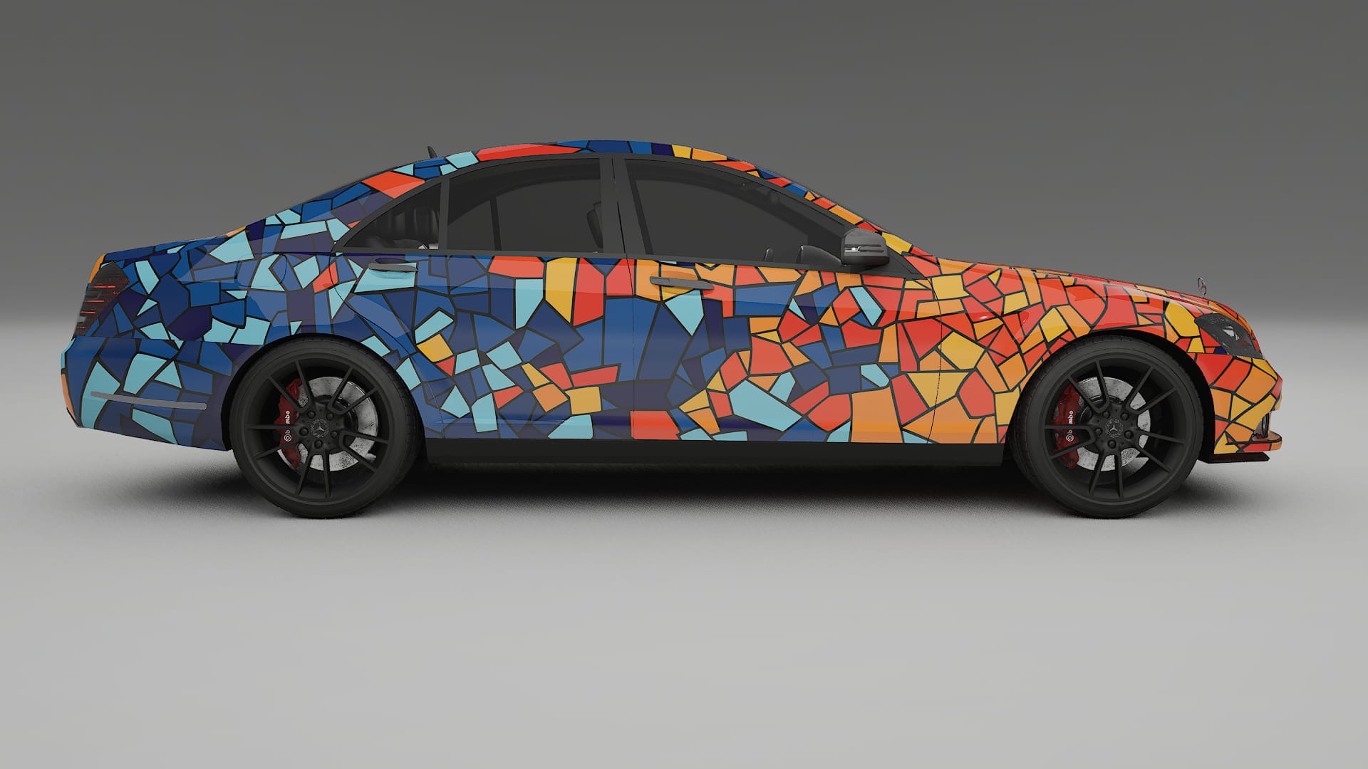 Mercedes S-class W221 facelift LCI BARCELONA – Ontworpen Wrap PPF Kit van Printbaar Polyurethaanfolie