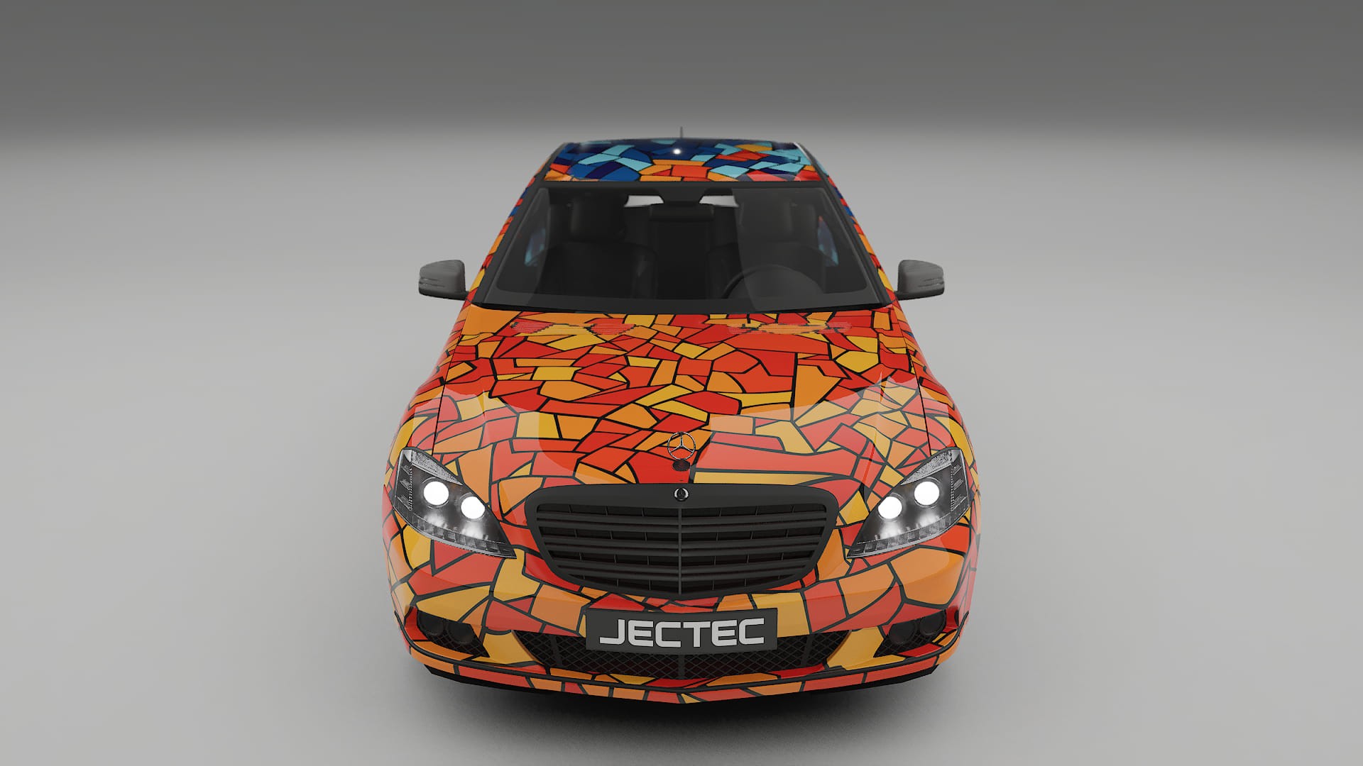 Mercedes S-class W221 facelift LCI BARCELONA – Ontworpen Wrap PPF Kit van Printbaar Polyurethaanfolie