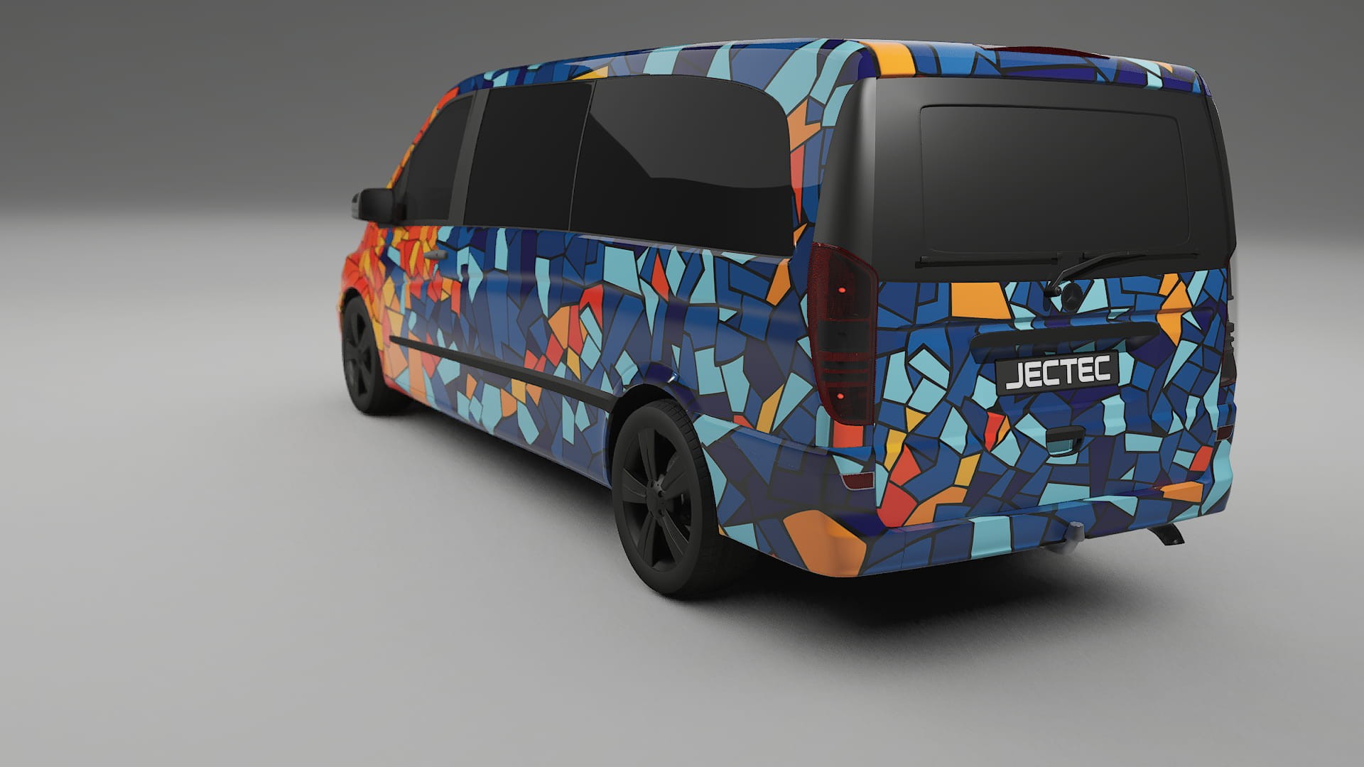 Mercedes Viano Extralong W439 Facelift LCI BARCELONA – Ontworpen Wrap PPF Kit van Printbaar Polyurethaanfolie