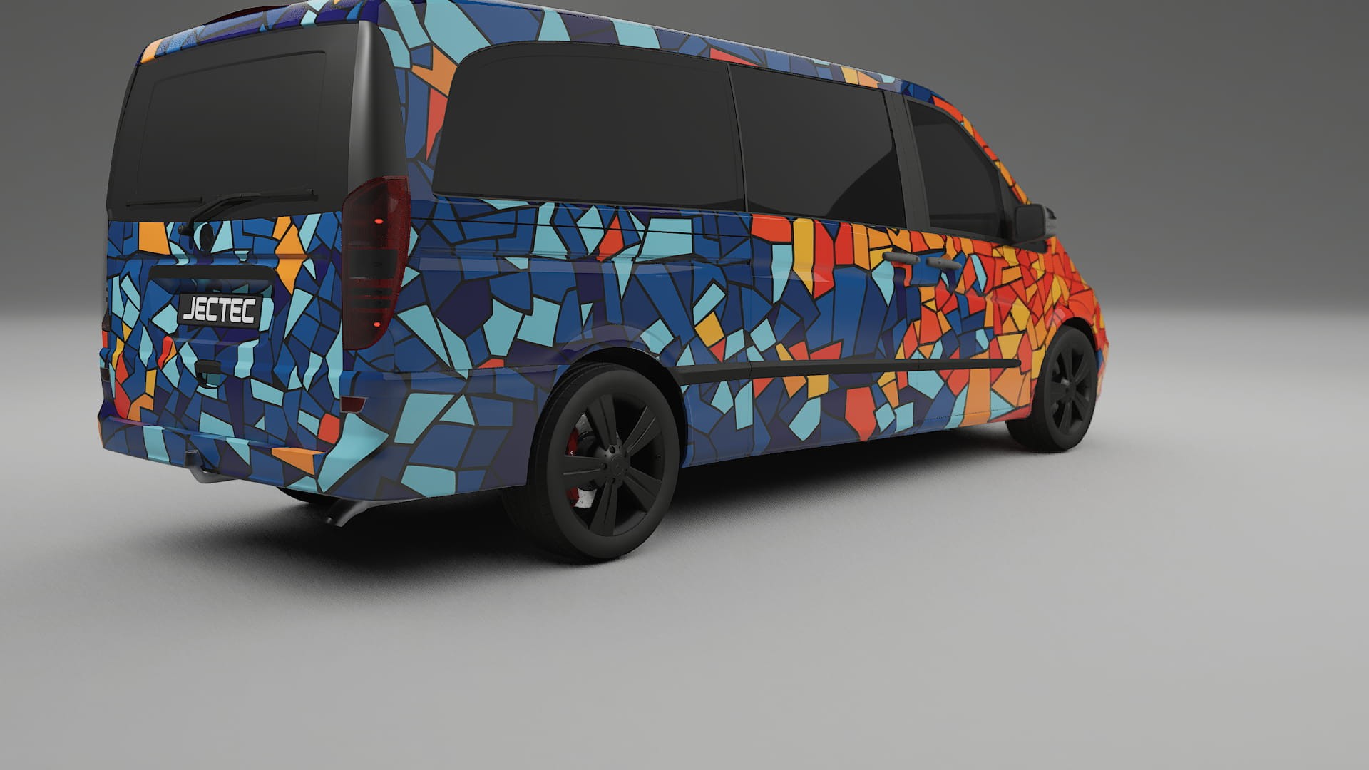 Mercedes Viano Extralong W439 Facelift LCI BARCELONA – Ontworpen Wrap PPF Kit van Printbaar Polyurethaanfolie