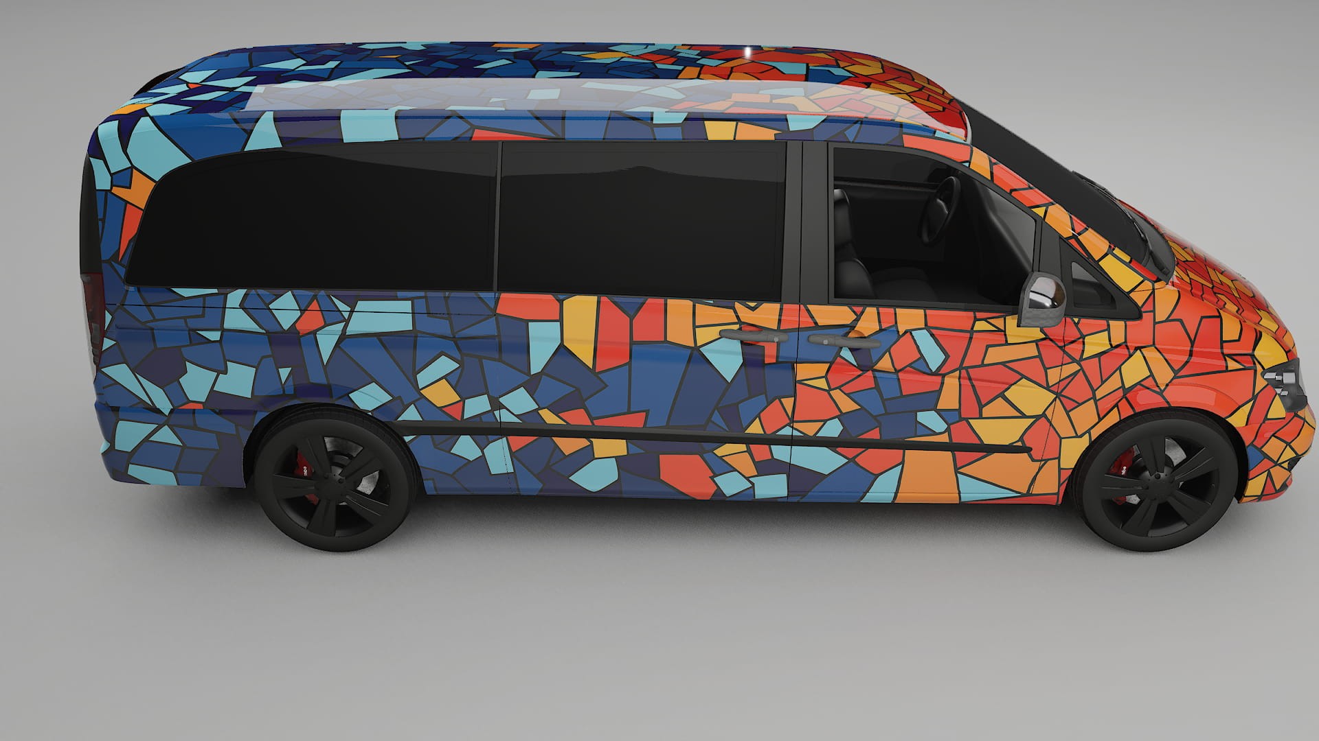 Mercedes Viano Extralong W439 Facelift LCI BARCELONA – Ontworpen Wrap PPF Kit van Printbaar Polyurethaanfolie