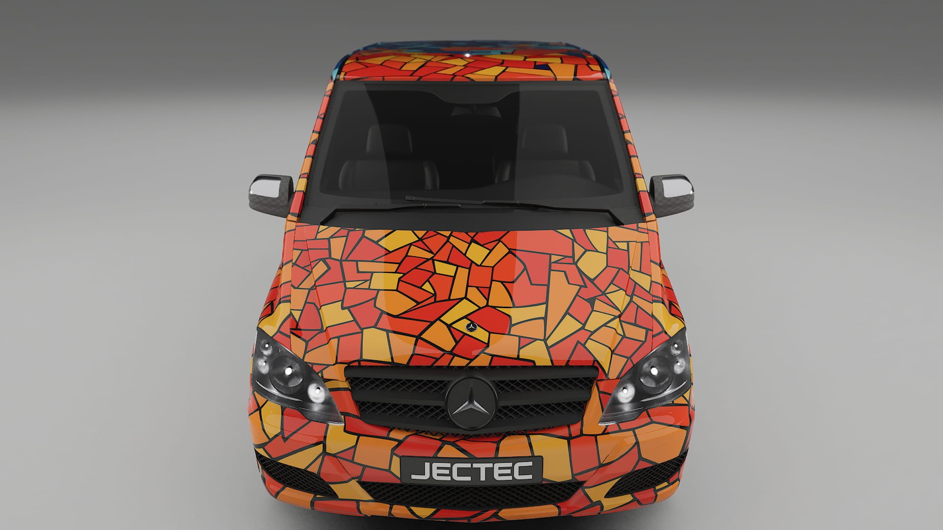 Mercedes Viano Extralong W439 Facelift LCI BARCELONA – Ontworpen Wrap PPF Kit van Printbaar Polyurethaanfolie