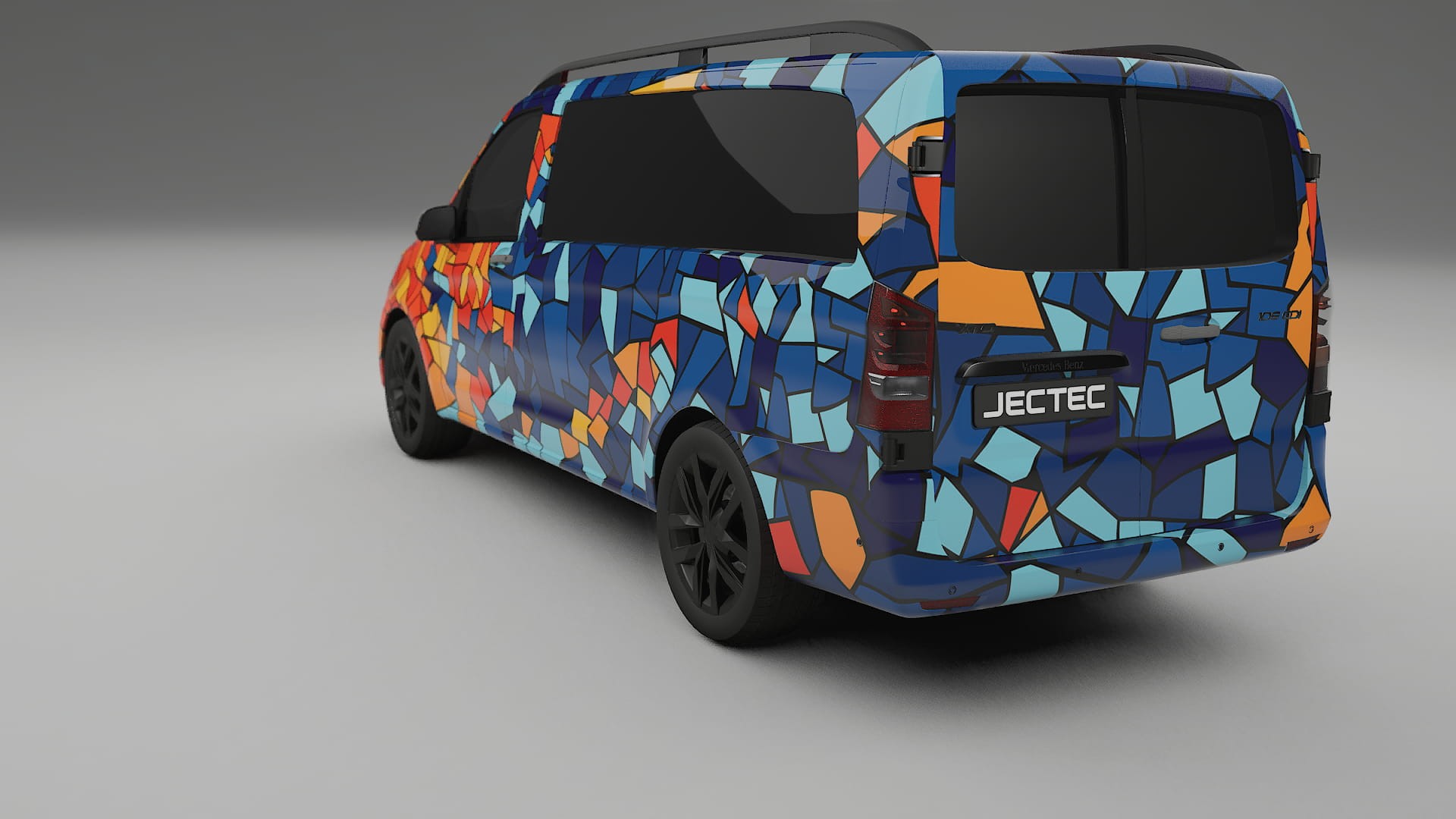 Mercedes Vito Short W447 prefacelift pre-LCI BARCELONA – Ontworpen Wrap PPF Kit van Printbaar Polyurethaanfolie