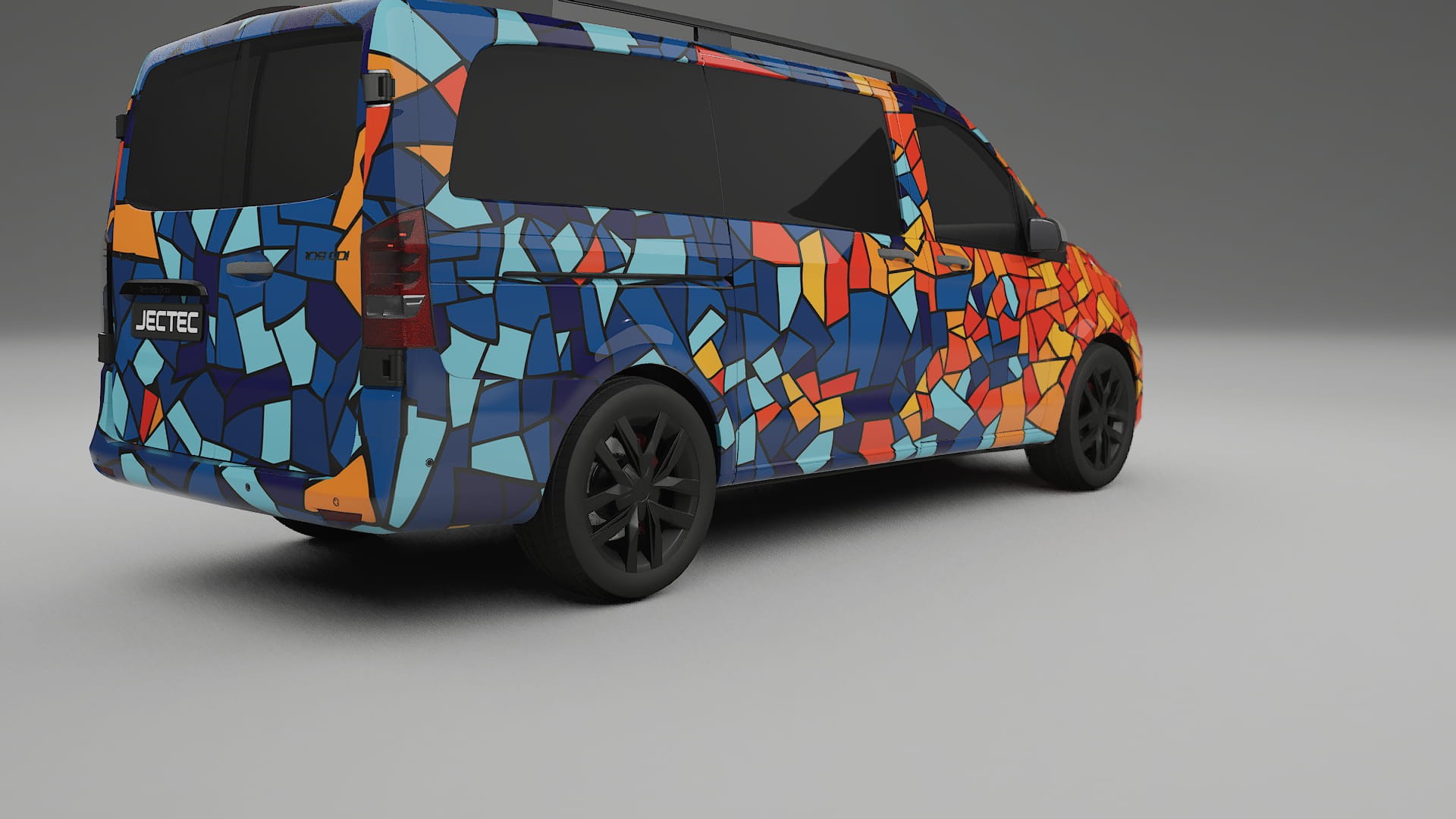 Mercedes Vito Short W447 prefacelift pre-LCI BARCELONA – Ontworpen Wrap PPF Kit van Printbaar Polyurethaanfolie