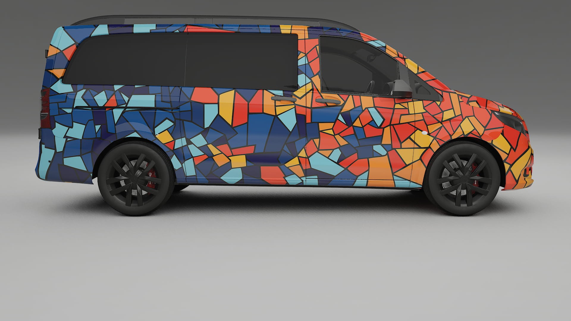 Mercedes Vito Short W447 prefacelift pre-LCI BARCELONA – Ontworpen Wrap PPF Kit van Printbaar Polyurethaanfolie