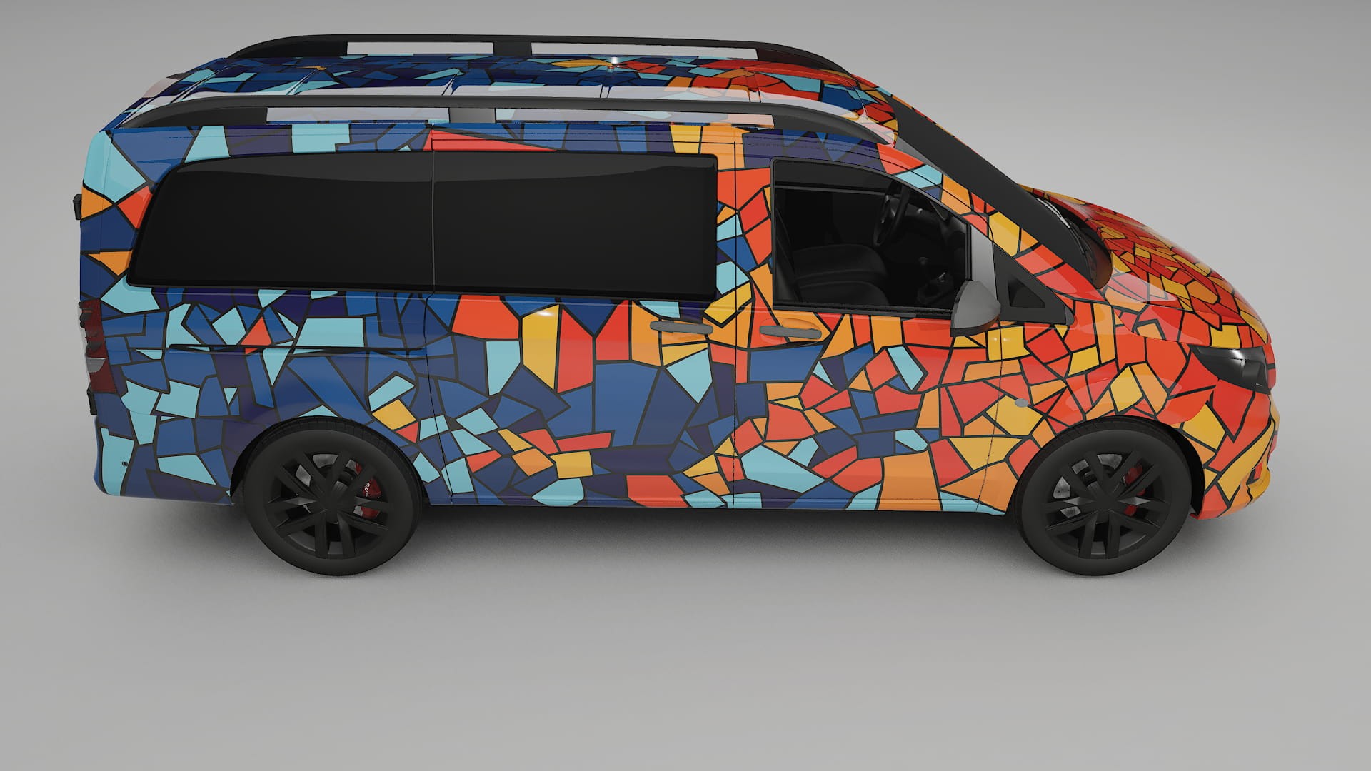 Mercedes Vito Short W447 prefacelift pre-LCI BARCELONA – Ontworpen Wrap PPF Kit van Printbaar Polyurethaanfolie