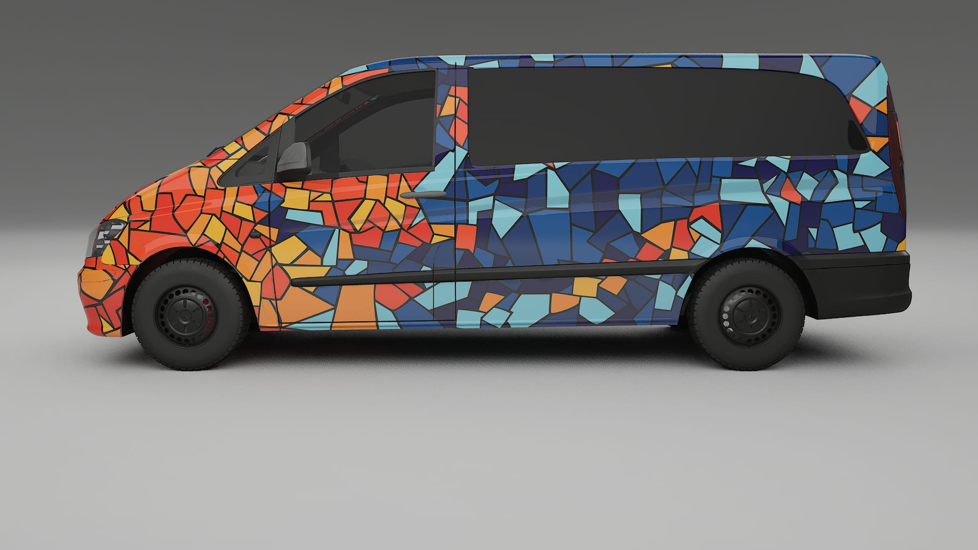 Mercedes Vito Short W639 facelift LCI BARCELONA – Ontworpen Wrap PPF Kit van Printbaar Polyurethaanfolie