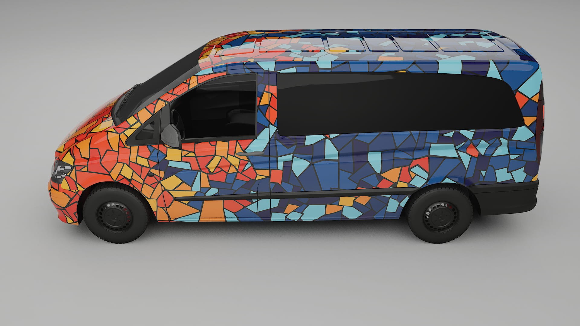 Mercedes Vito Short W639 facelift LCI BARCELONA – Ontworpen Wrap PPF Kit van Printbaar Polyurethaanfolie