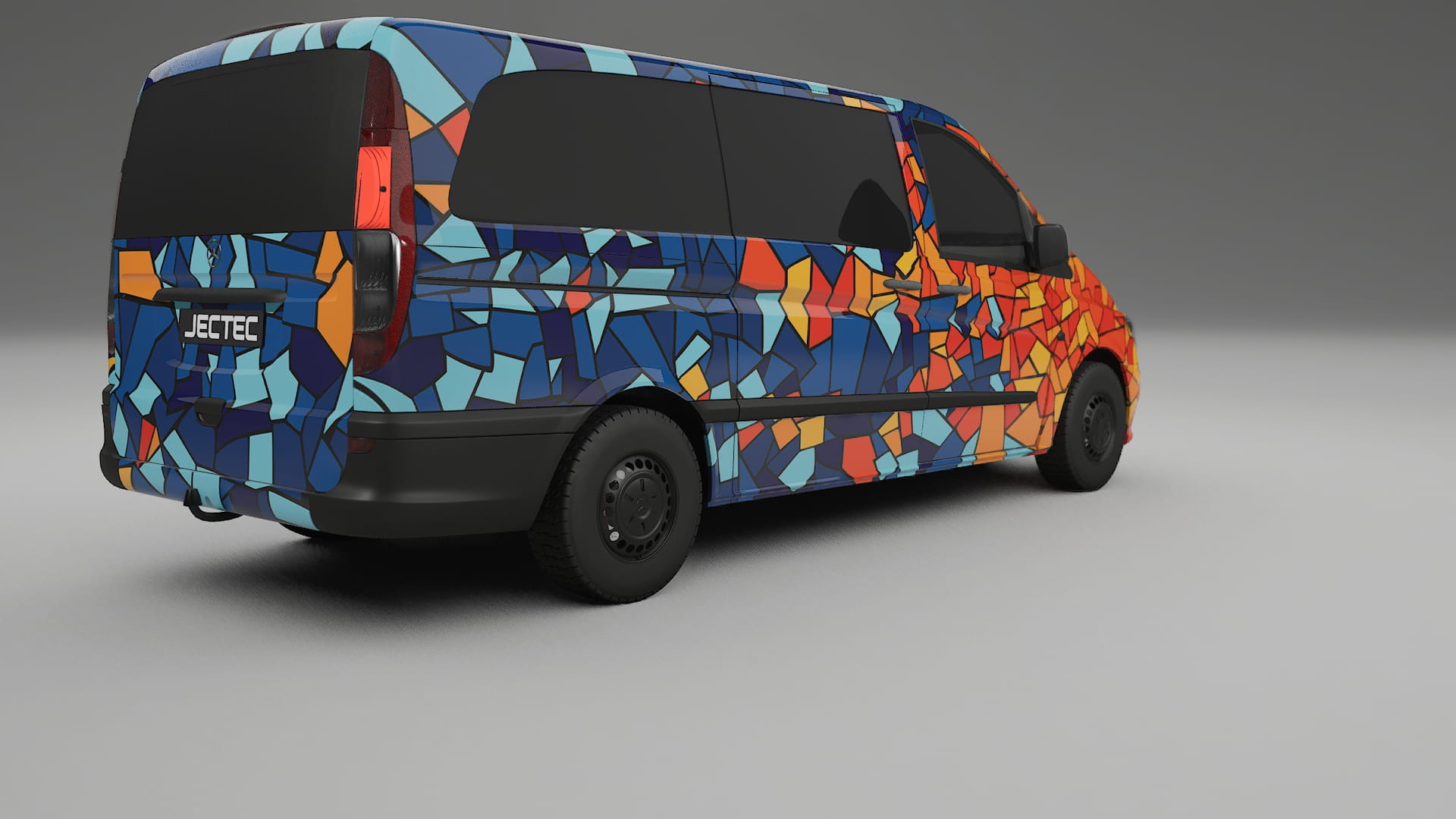 Mercedes Vito Short W639 facelift LCI BARCELONA – Ontworpen Wrap PPF Kit van Printbaar Polyurethaanfolie