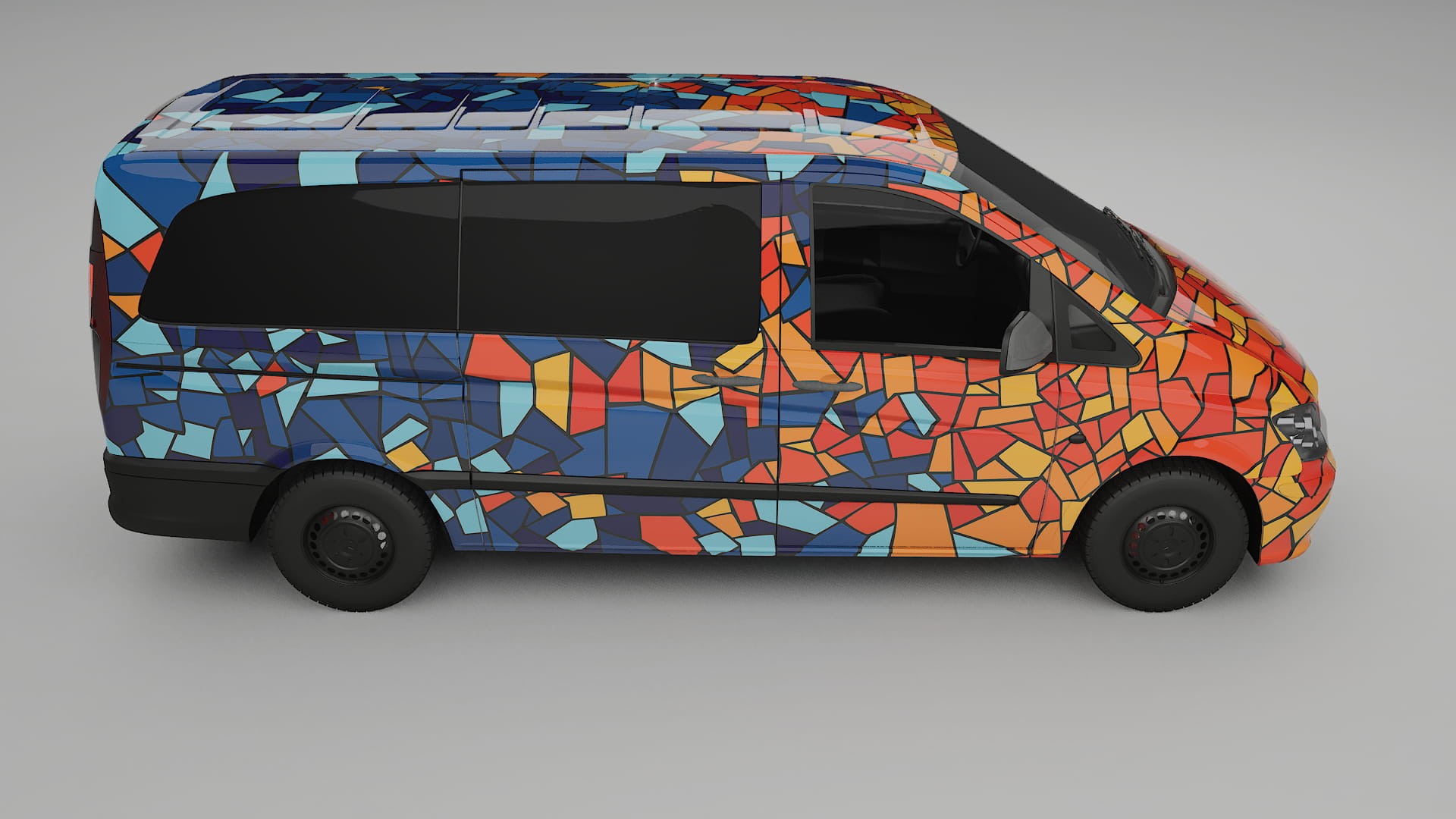 Mercedes Vito Short W639 facelift LCI BARCELONA – Ontworpen Wrap PPF Kit van Printbaar Polyurethaanfolie