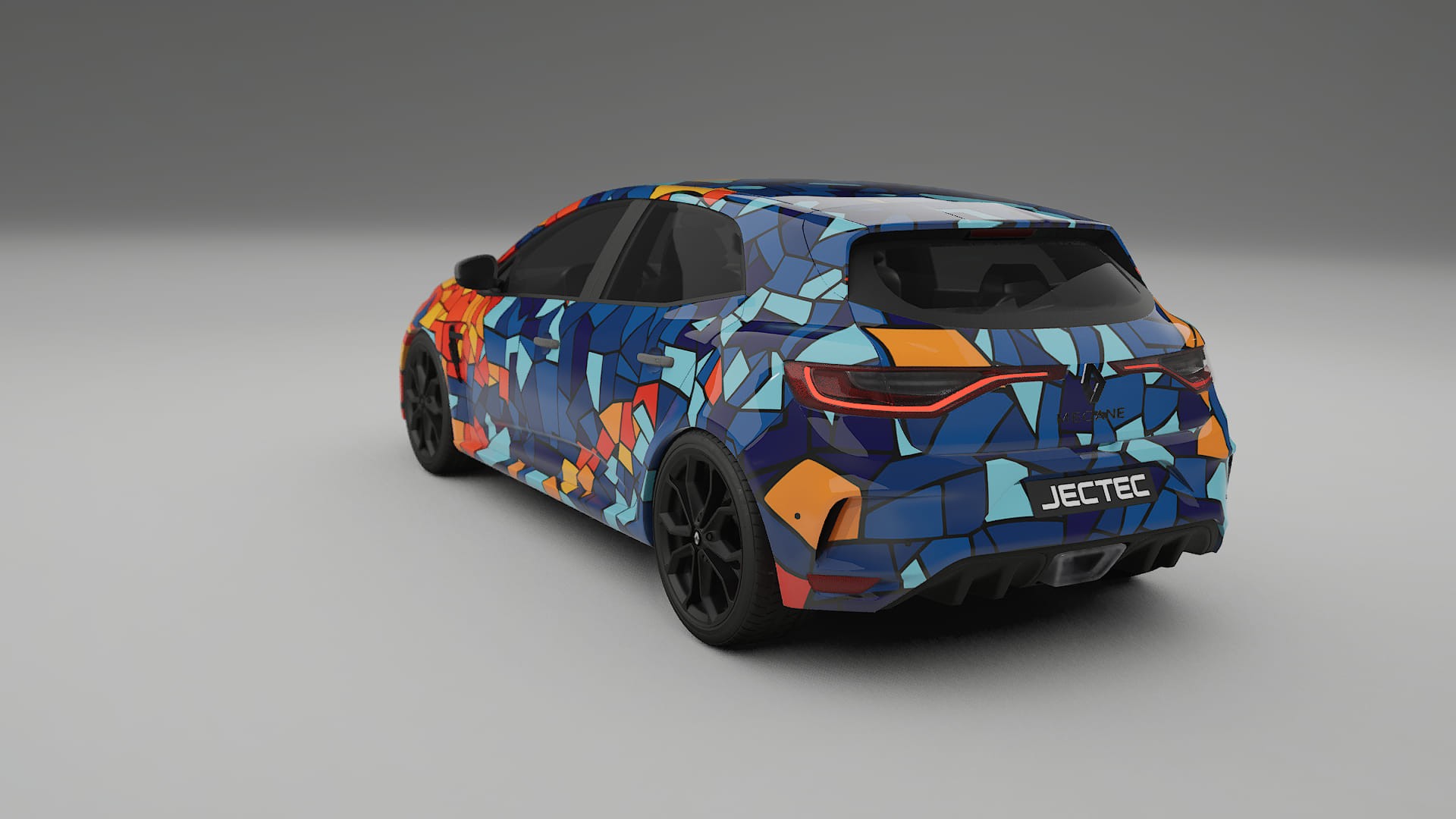 Renault Megane RS IV BARCELONA – Ontworpen Wrap PPF Kit van Printbaar Polyurethaanfolie