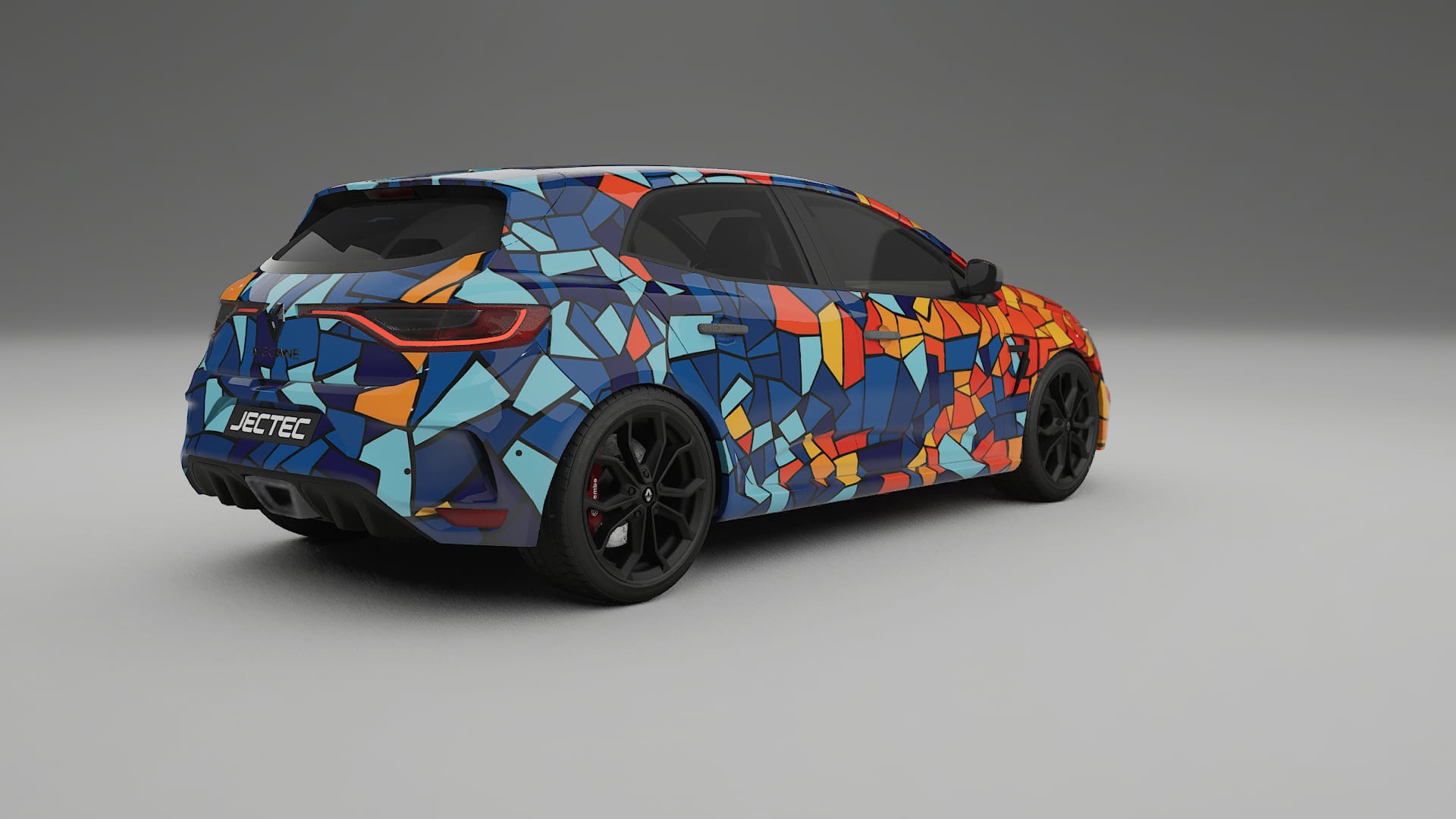 Renault Megane RS IV BARCELONA – Ontworpen Wrap PPF Kit van Printbaar Polyurethaanfolie