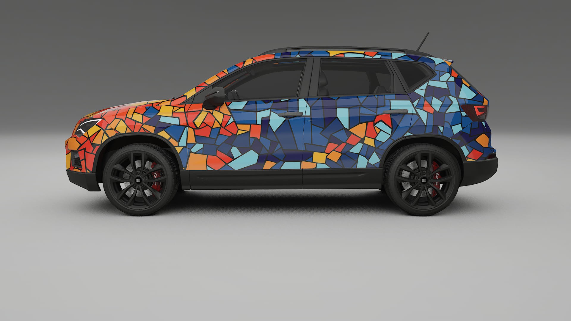 Seat Ateca KH7 BARCELONA – Ontworpen Wrap PPF Kit van Printbaar Polyurethaanfolie
