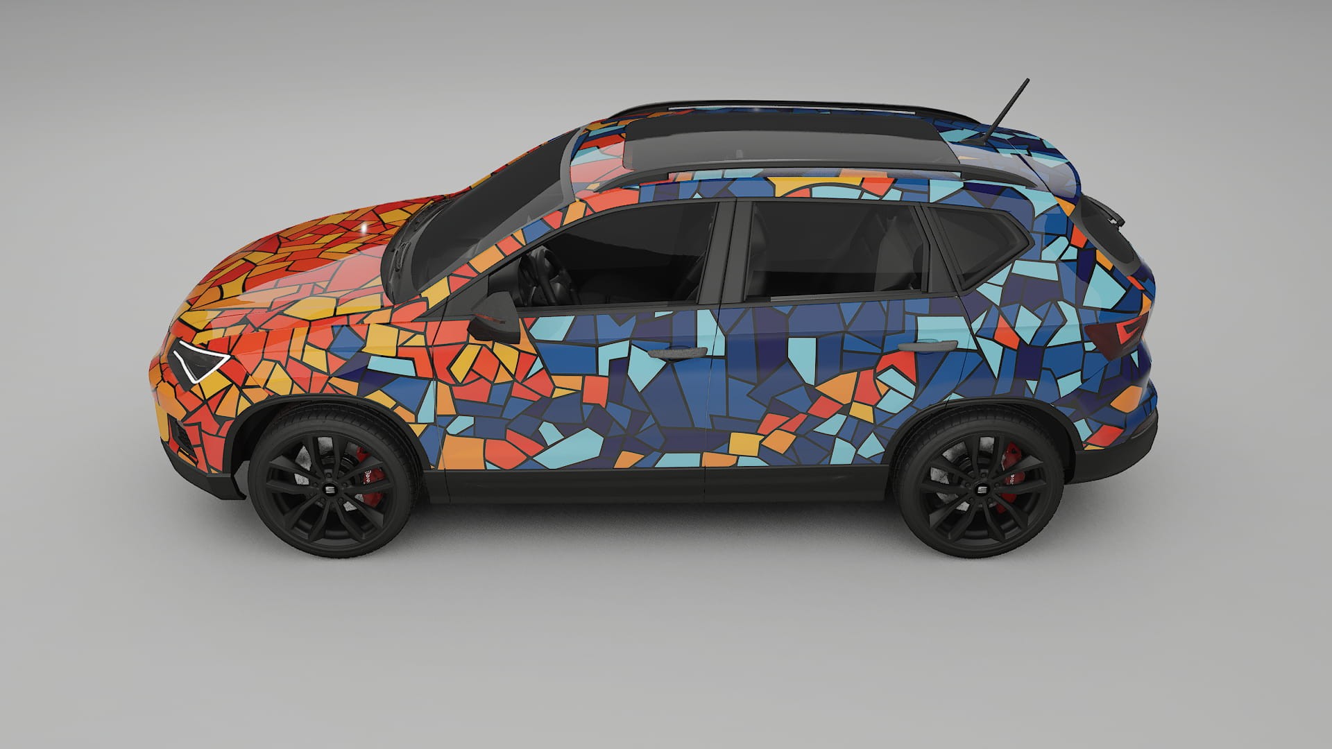 Seat Ateca KH7 BARCELONA – Ontworpen Wrap PPF Kit van Printbaar Polyurethaanfolie