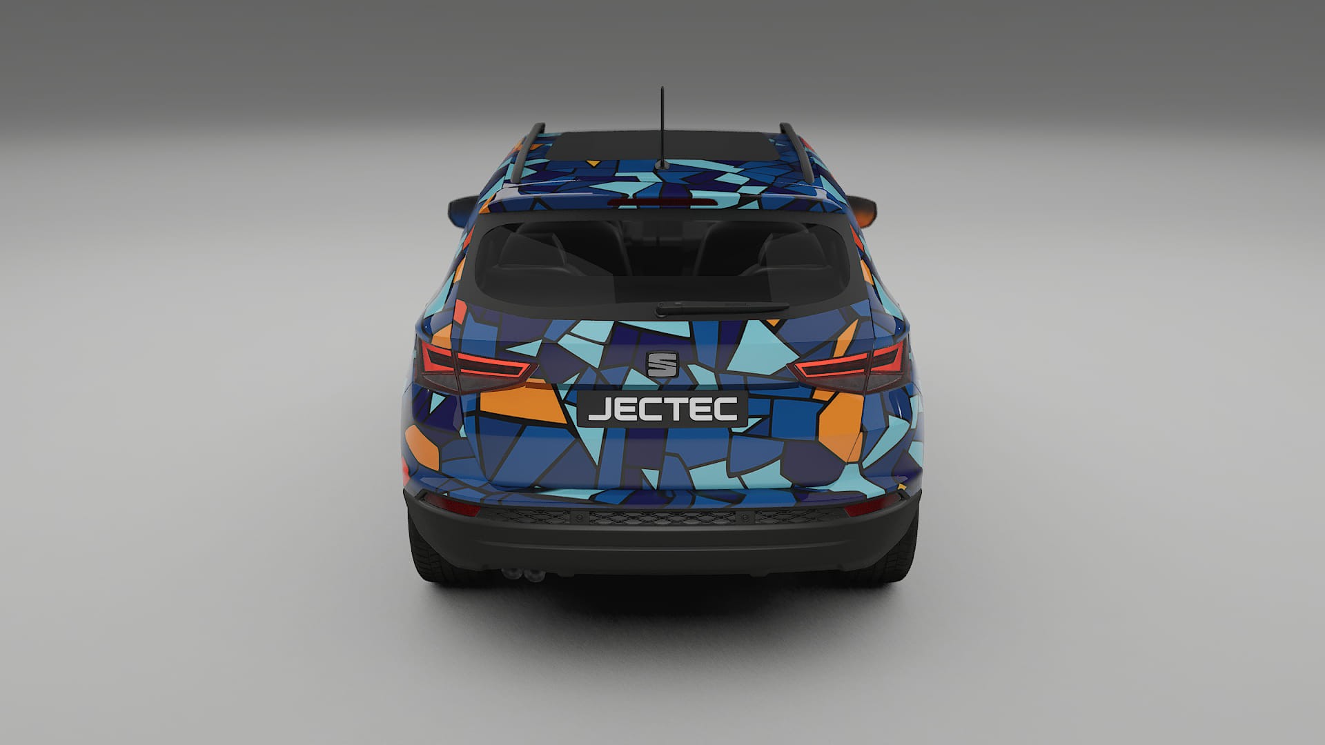 Seat Ateca KH7 BARCELONA – Ontworpen Wrap PPF Kit van Printbaar Polyurethaanfolie
