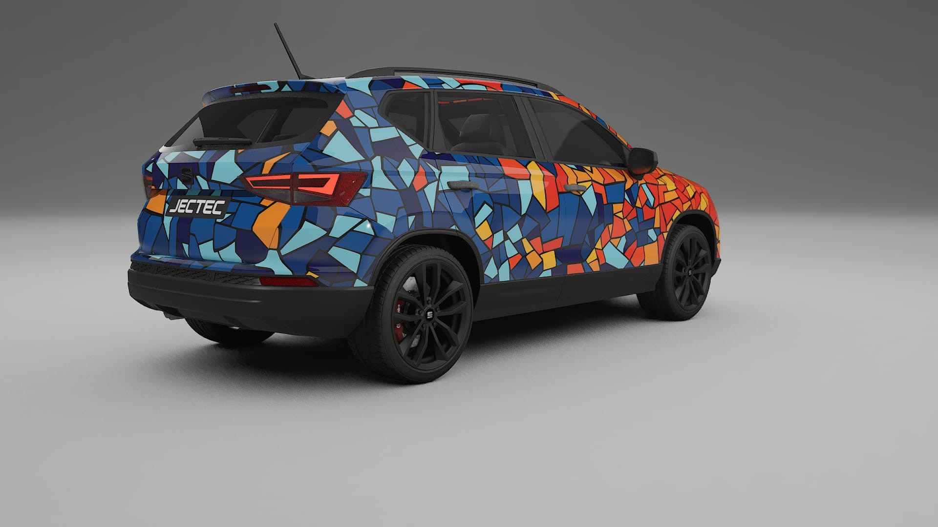 Seat Ateca KH7 BARCELONA – Ontworpen Wrap PPF Kit van Printbaar Polyurethaanfolie