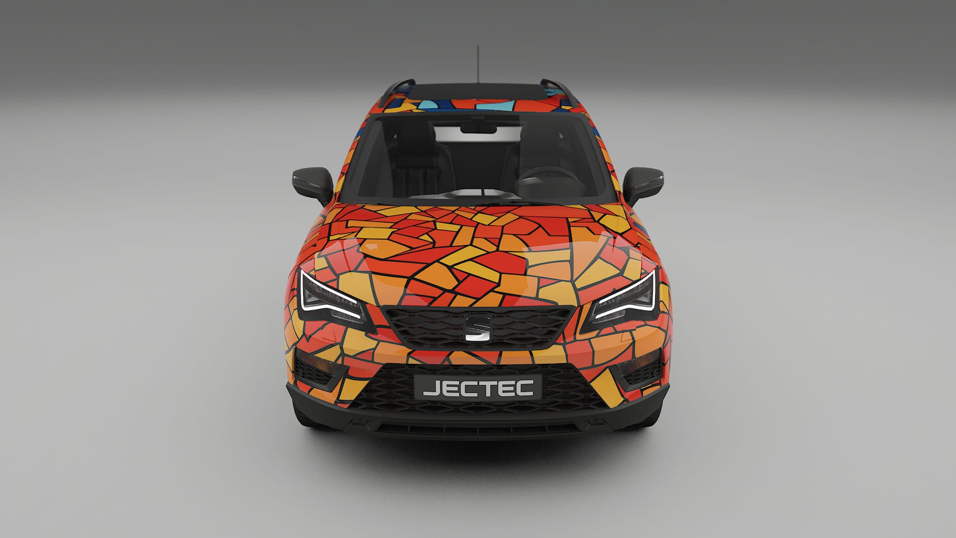 Seat Ateca KH7 BARCELONA – Ontworpen Wrap PPF Kit van Printbaar Polyurethaanfolie