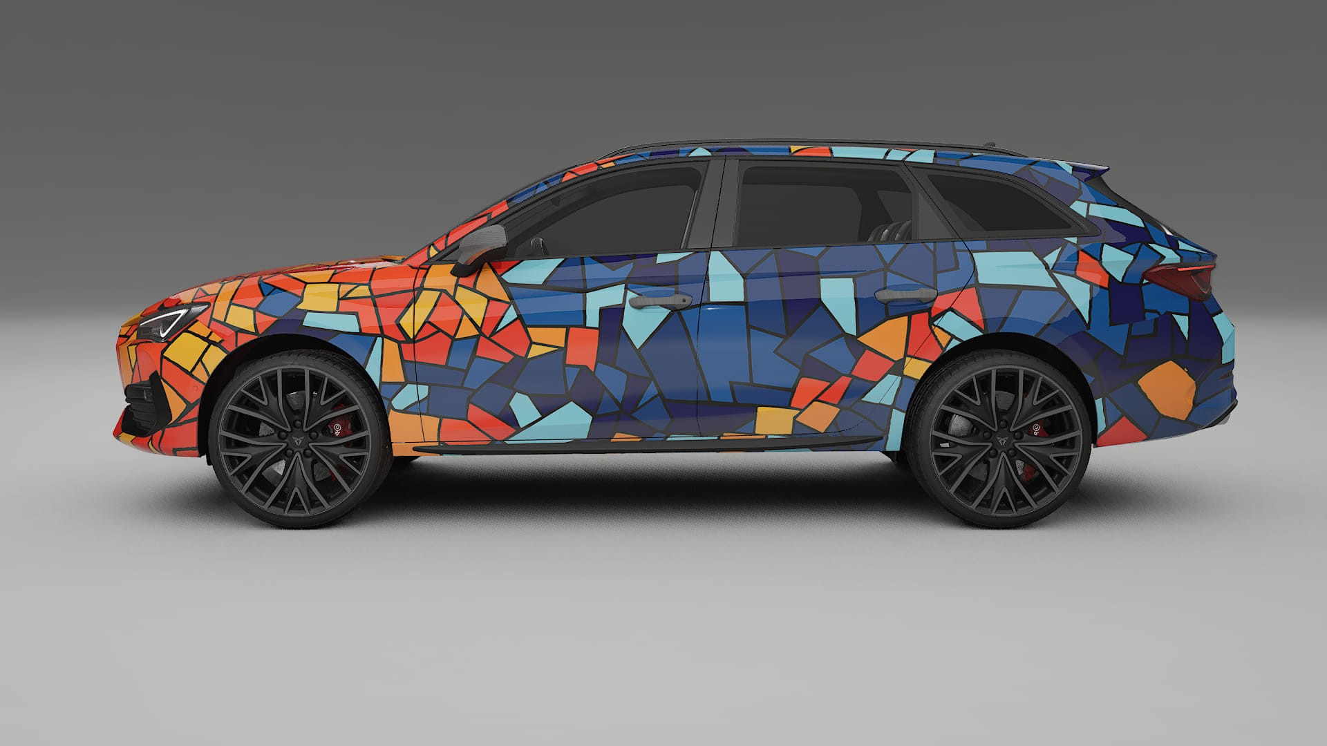 Seat Leon Cupra KL BARCELONA – Ontworpen Wrap PPF Kit van Printbaar Polyurethaanfolie