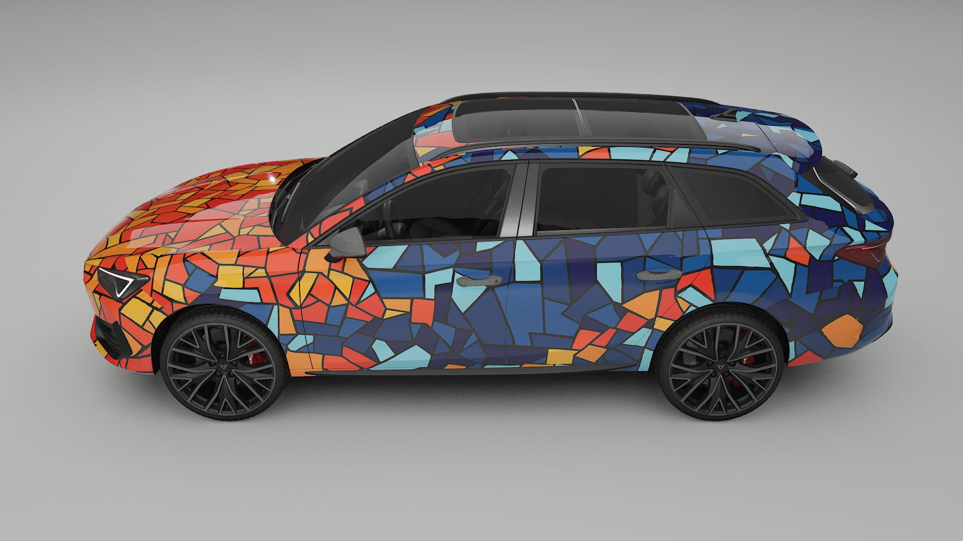 Seat Leon Cupra KL BARCELONA – Ontworpen Wrap PPF Kit van Printbaar Polyurethaanfolie