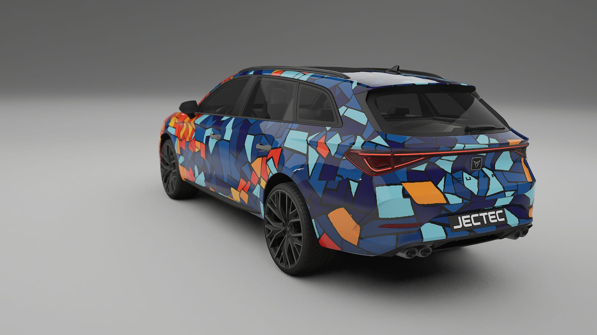 Seat Leon Cupra KL BARCELONA – Ontworpen Wrap PPF Kit van Printbaar Polyurethaanfolie