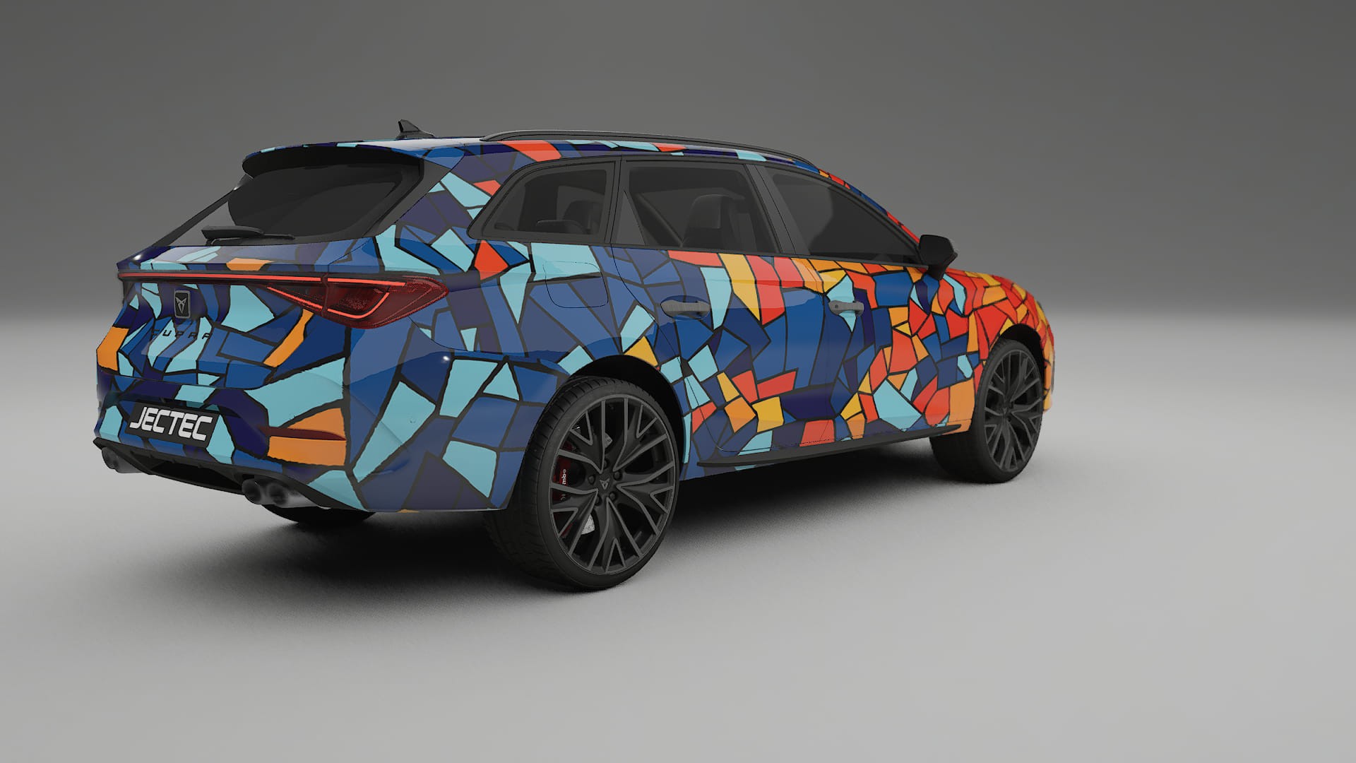 Seat Leon Cupra KL BARCELONA – Ontworpen Wrap PPF Kit van Printbaar Polyurethaanfolie