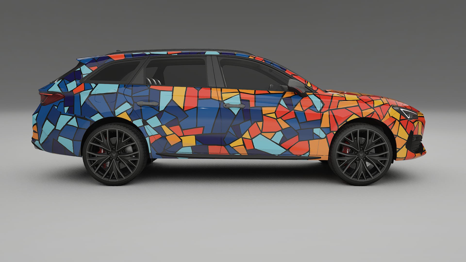 Seat Leon Cupra KL BARCELONA – Ontworpen Wrap PPF Kit van Printbaar Polyurethaanfolie