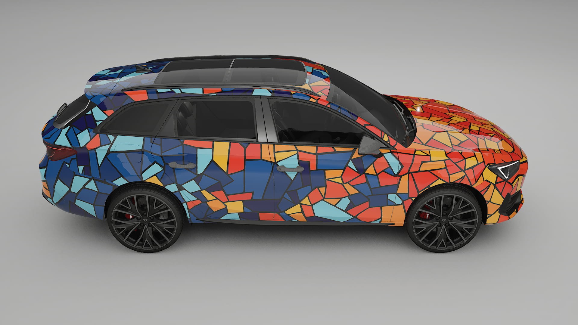 Seat Leon Cupra KL BARCELONA – Ontworpen Wrap PPF Kit van Printbaar Polyurethaanfolie